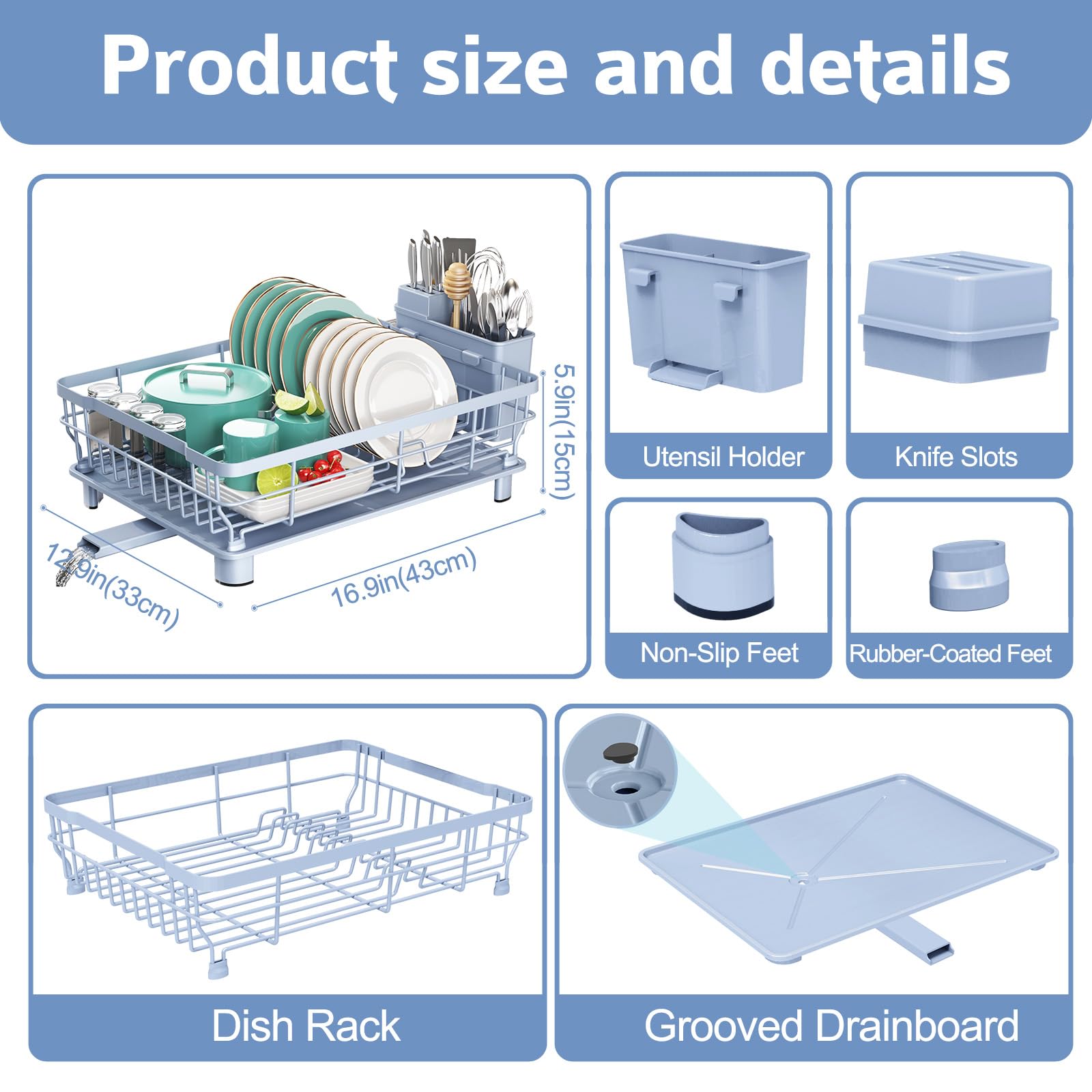 Dish Drying Rack for Kitchen Counter