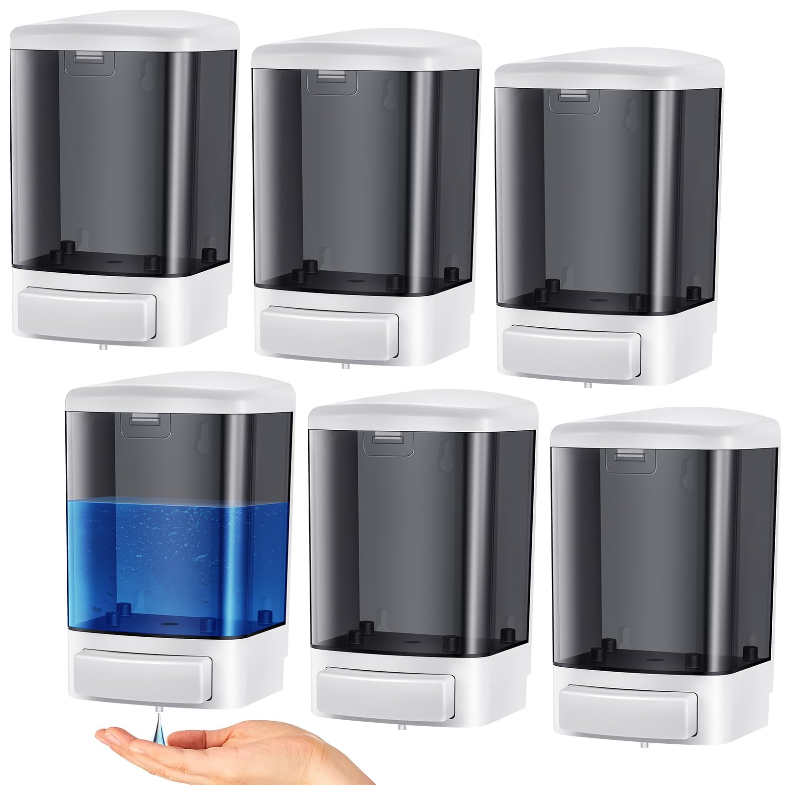 6 Pcs Wall Mounted Soap Dispenser (6 Count)