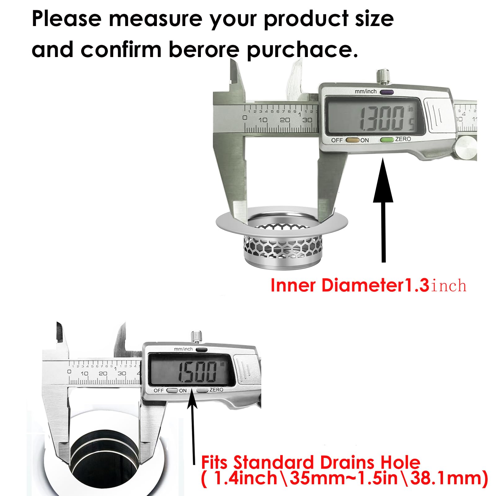 Bathroom Sink Strainer (3 Count)