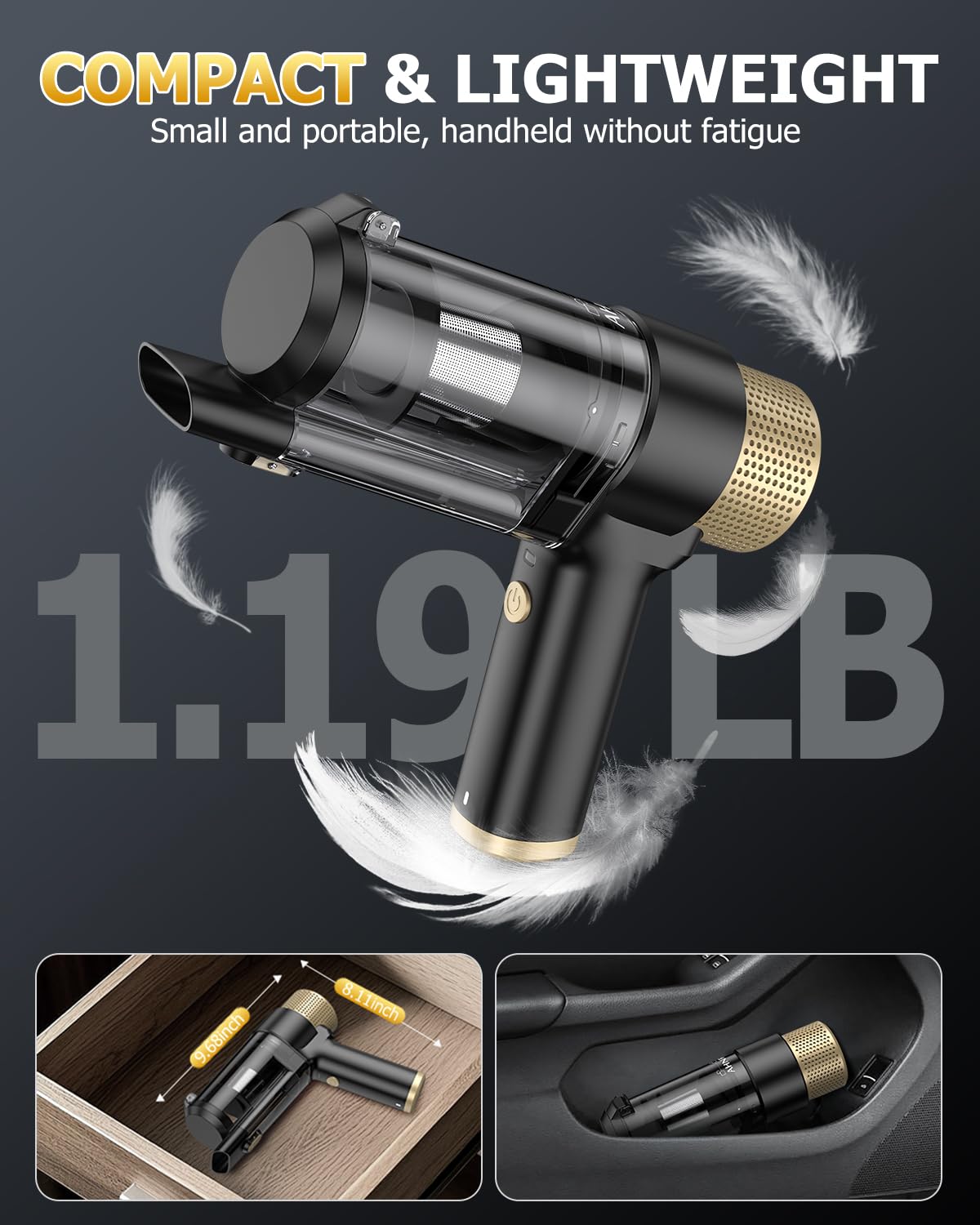 Handheld Car Vacuum Portable Cordless