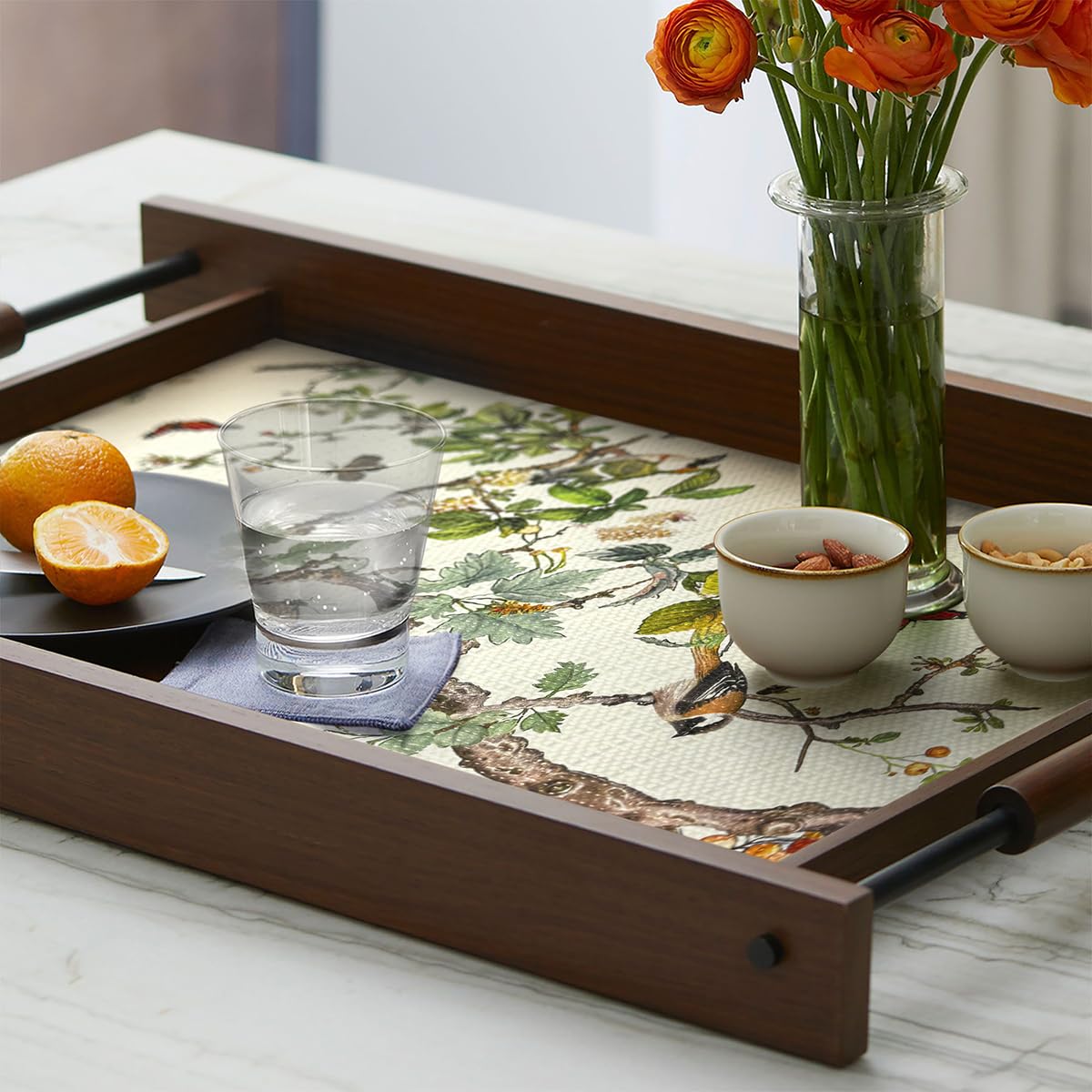 Non Adhesive Shelf Cabinet Liner Floral Drawer Liner 12In x 10FT (1391.08 sq inch)