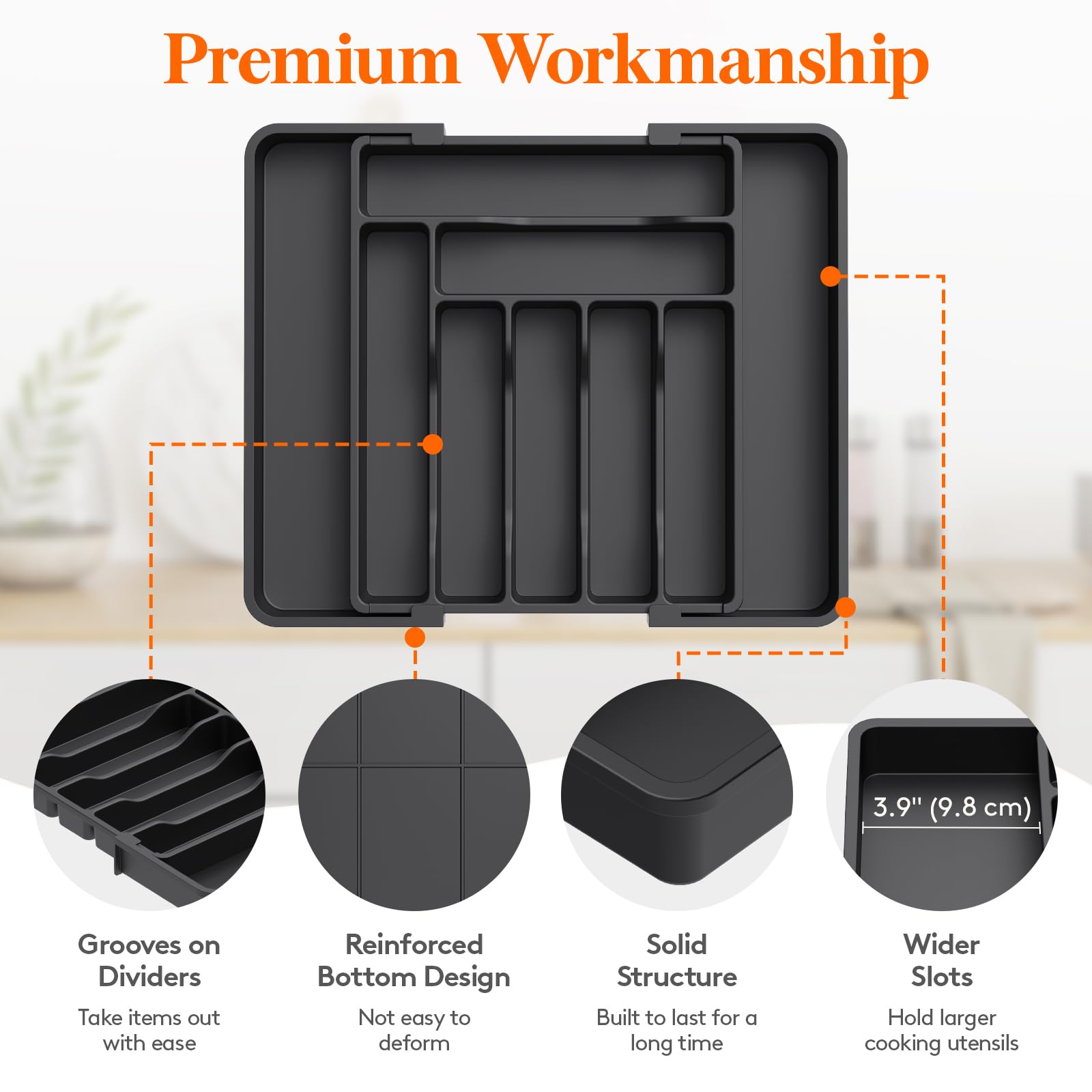 Utensil Organizer for Kitchen Drawer