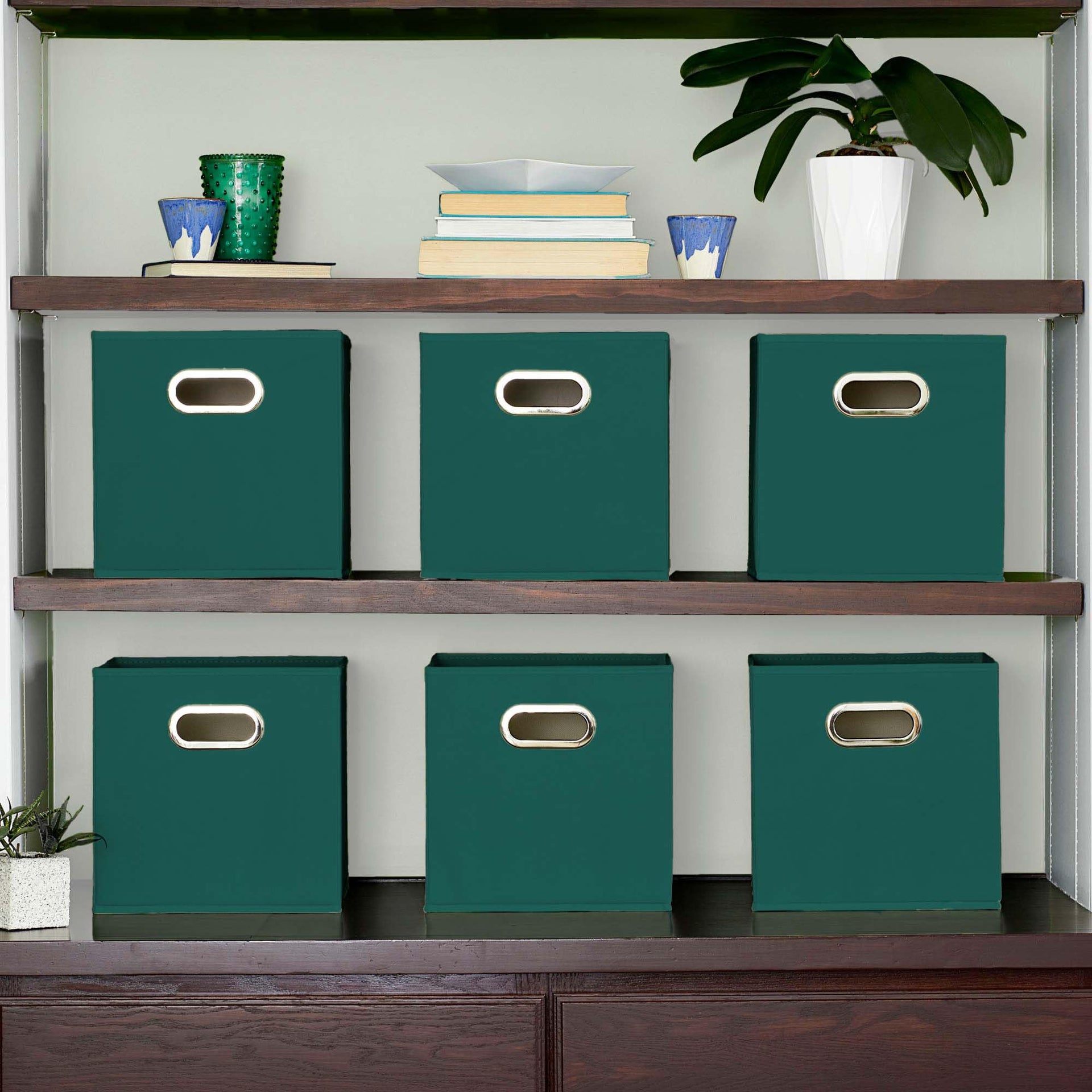 6 ct Open Fabric Cube Storage Bins