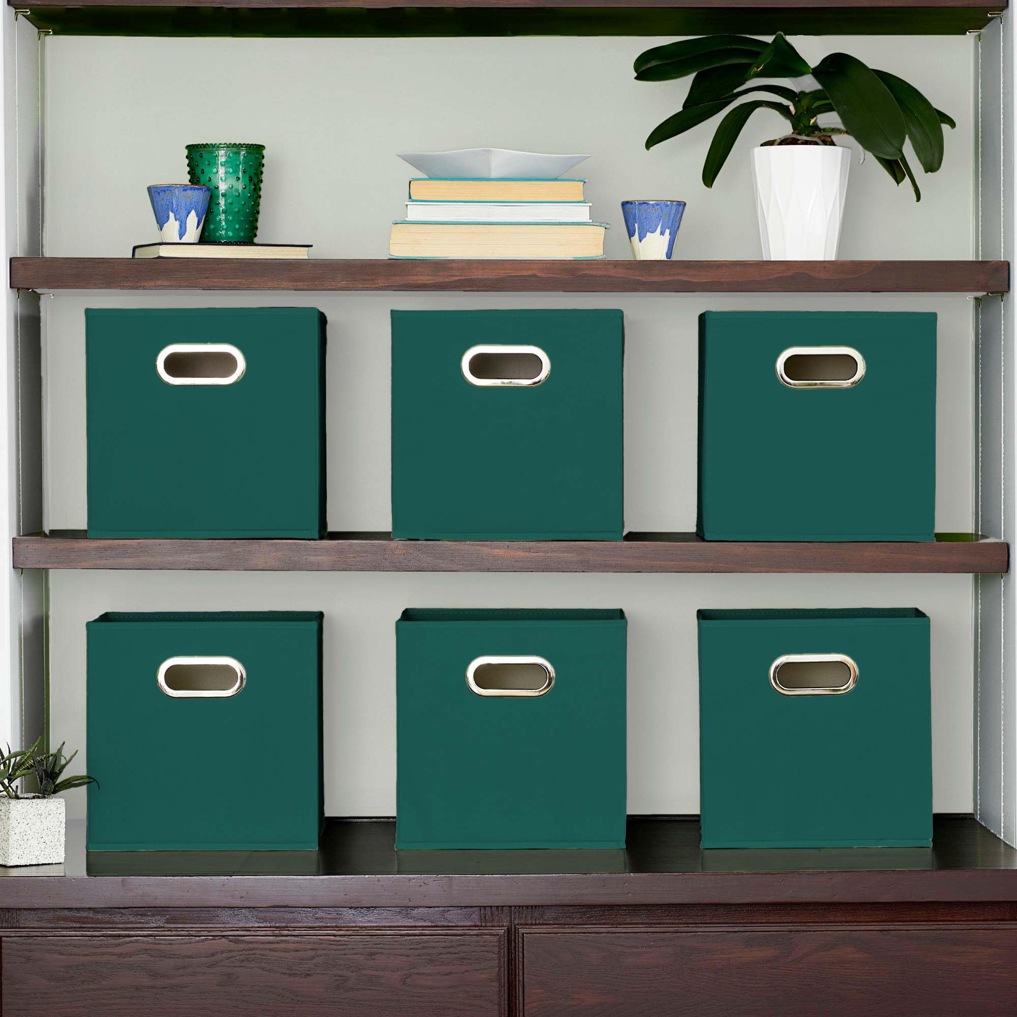 6 ct Open Fabric Cube Storage Bins