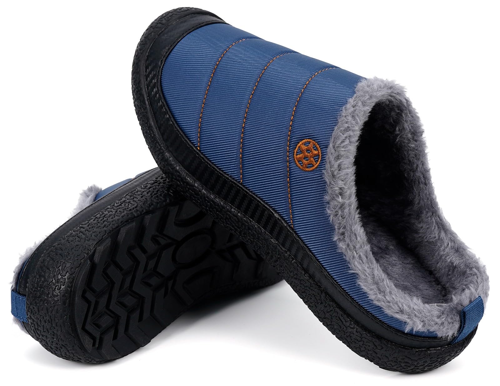 Womens Mens House Slippers Outdoor Winter Shoes Blue
