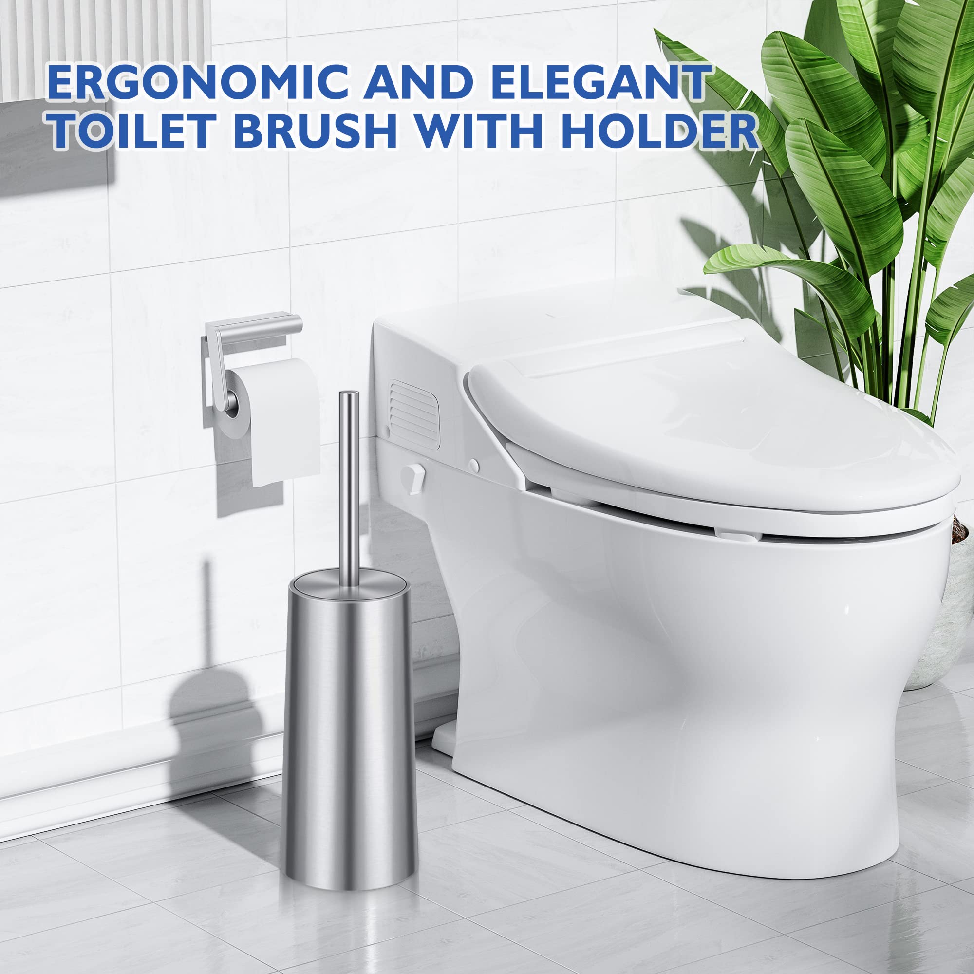 Toilet Brush and Holder (2 Count)