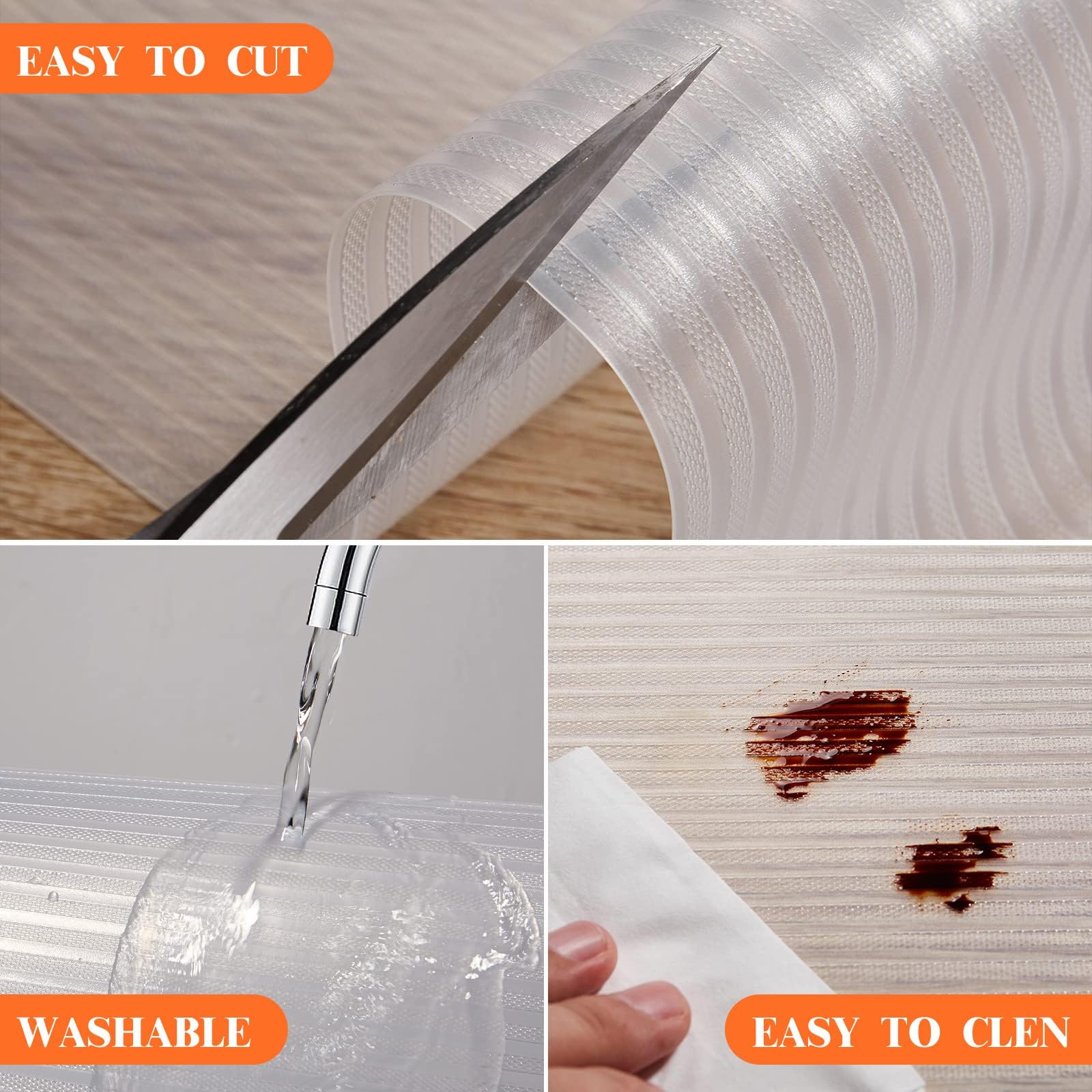 17.5" X 120" Refrigerator Liners Shelf Liner Washable