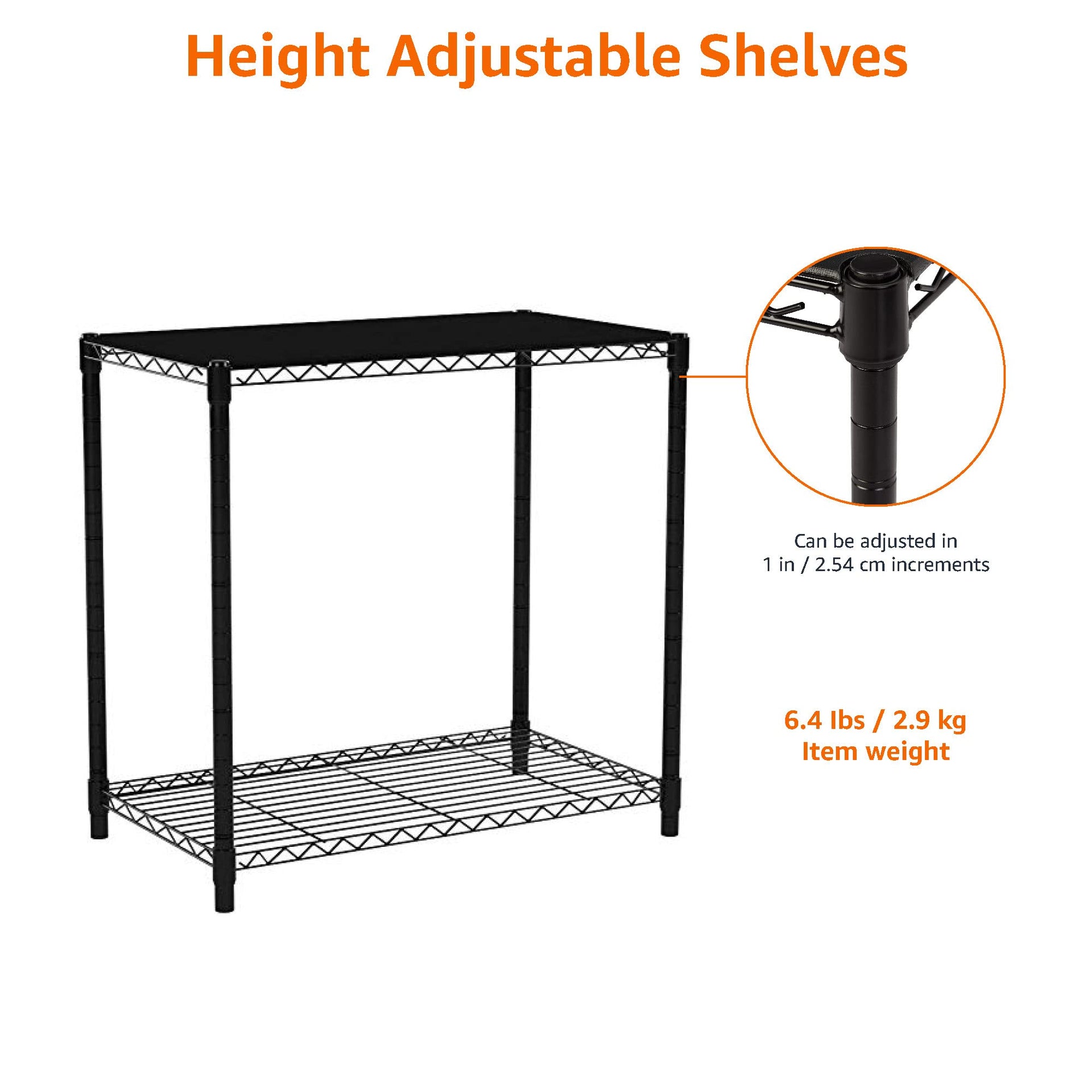 2 Shelf Stackable Storage