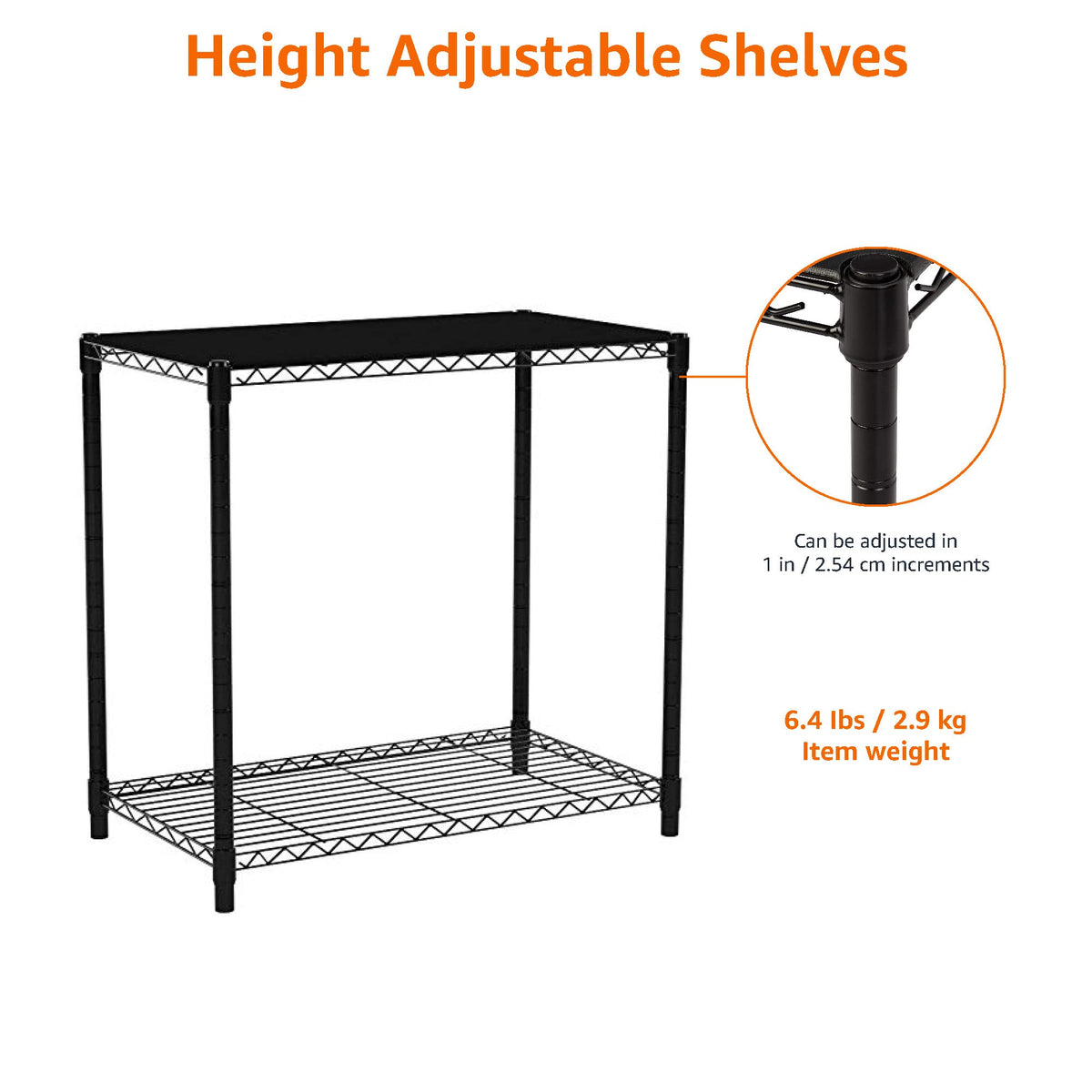 2 Shelf Stackable Storage