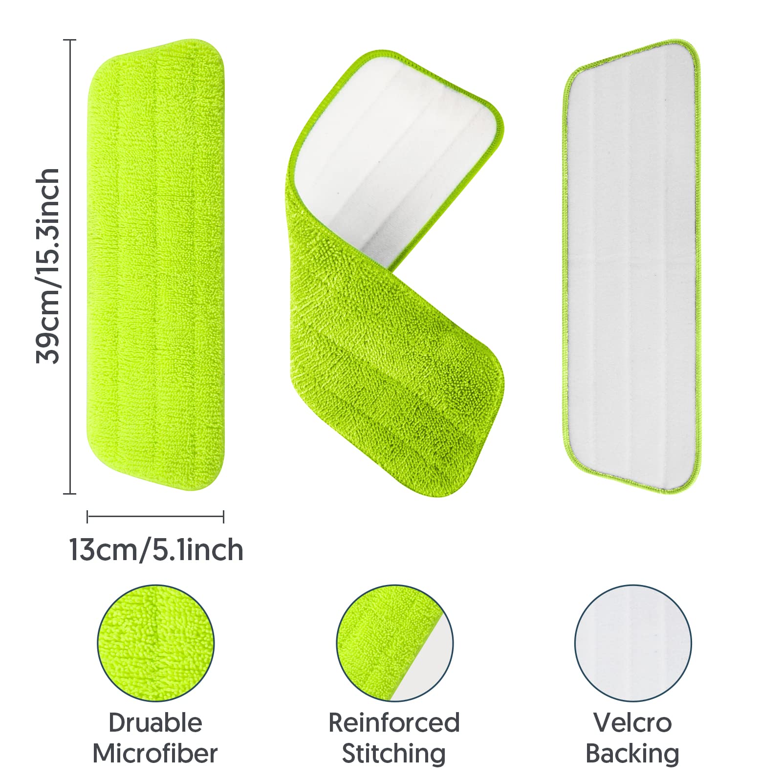 7 Pack Washable Microfiber Mop Pads for Swiffer PowerMop (7 Count)