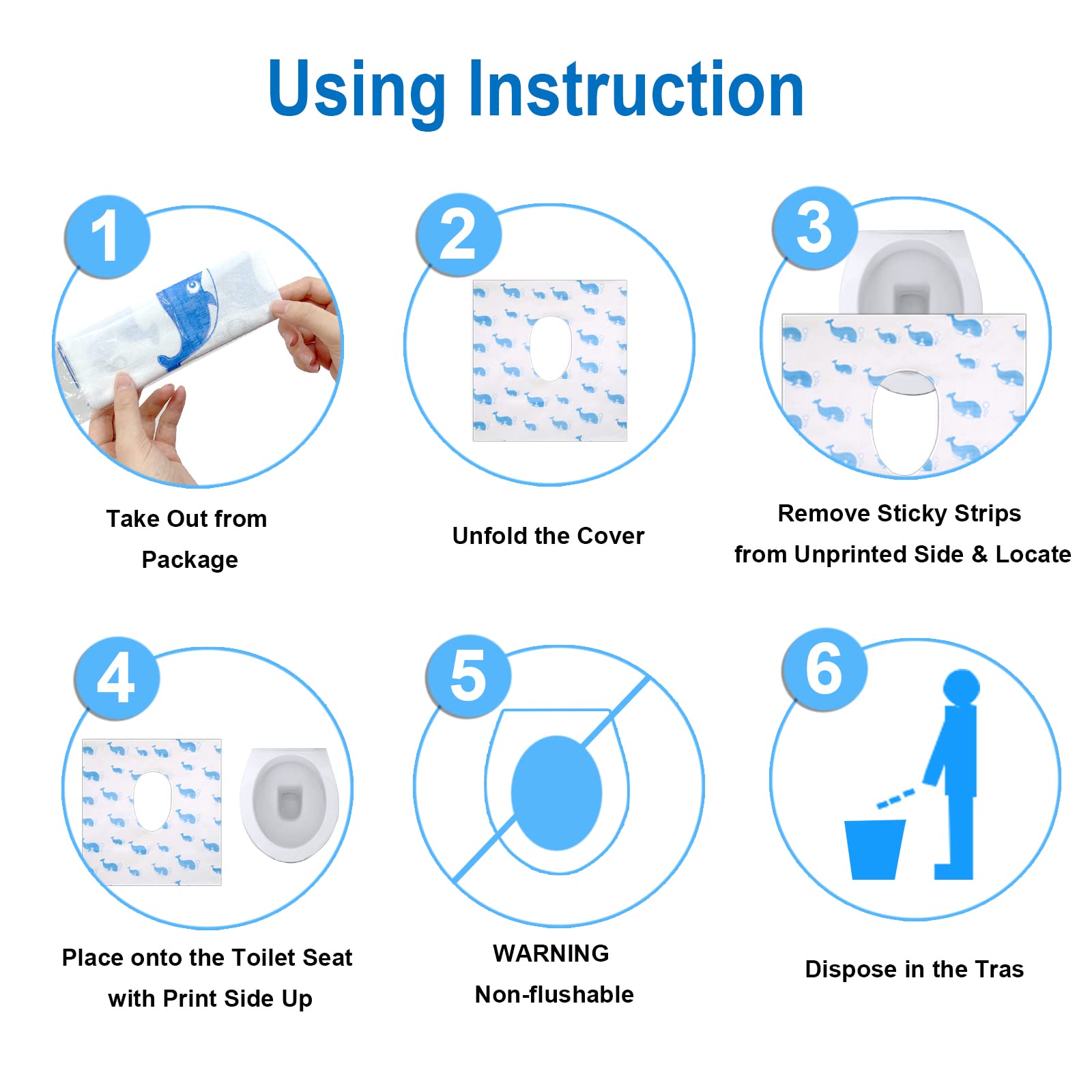20 Pack Toilet Seat Covers Disposable