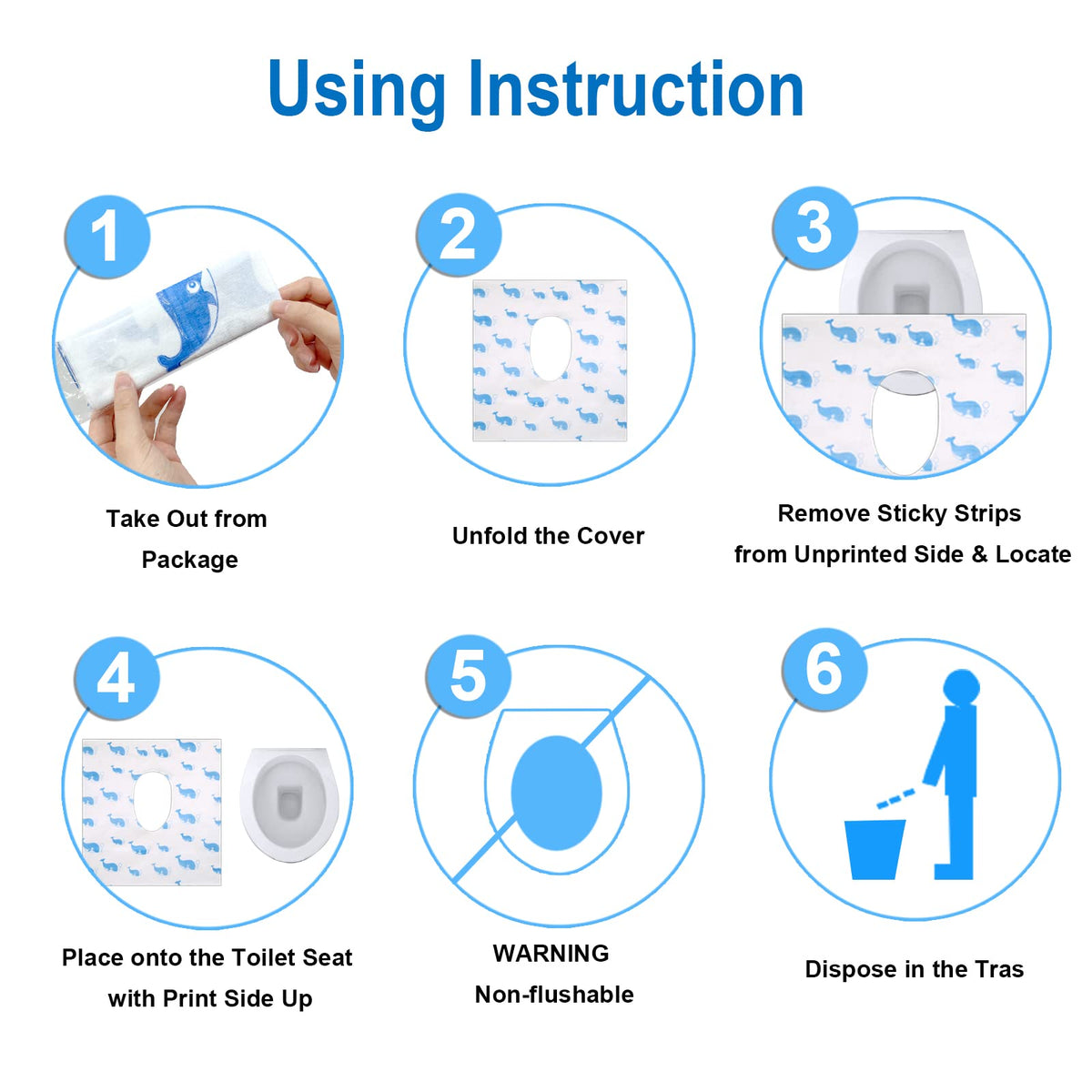 41 Pack Toilet Seat Covers Disposable