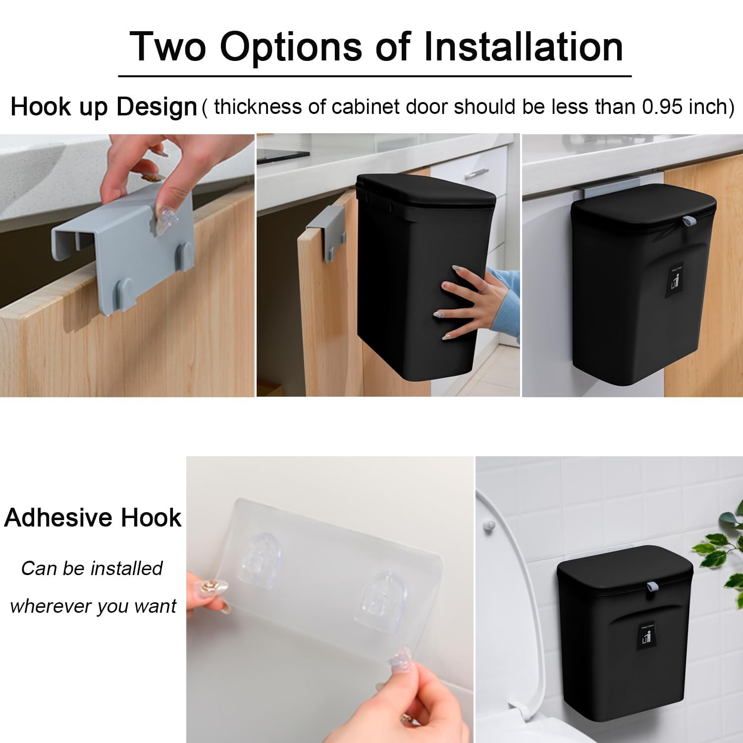 2.4 Gallon Kitchen Compost Bin for Counter Top or Under Sink