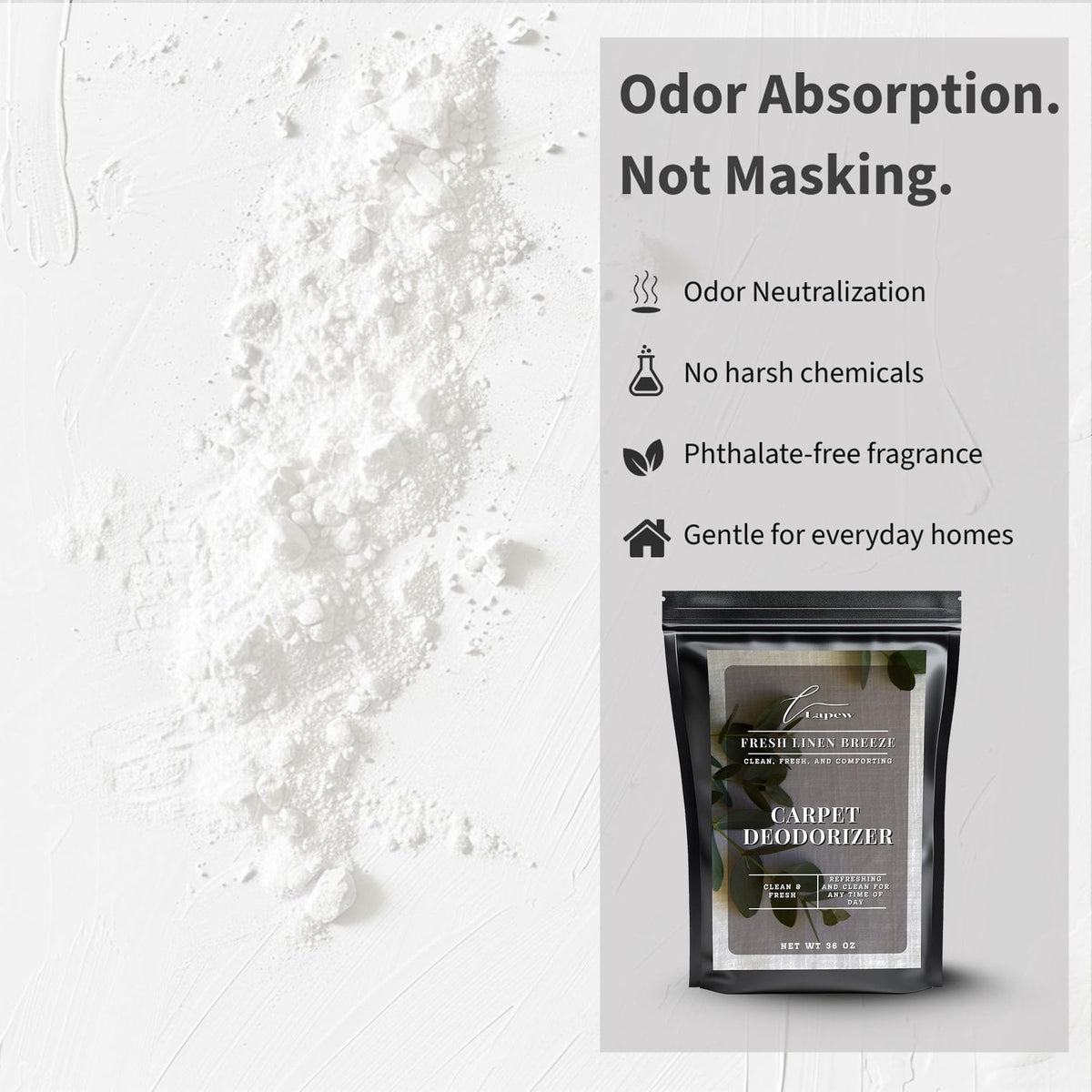 Fresh Linen Carpet Deodorizer Powder (36 Ounce)