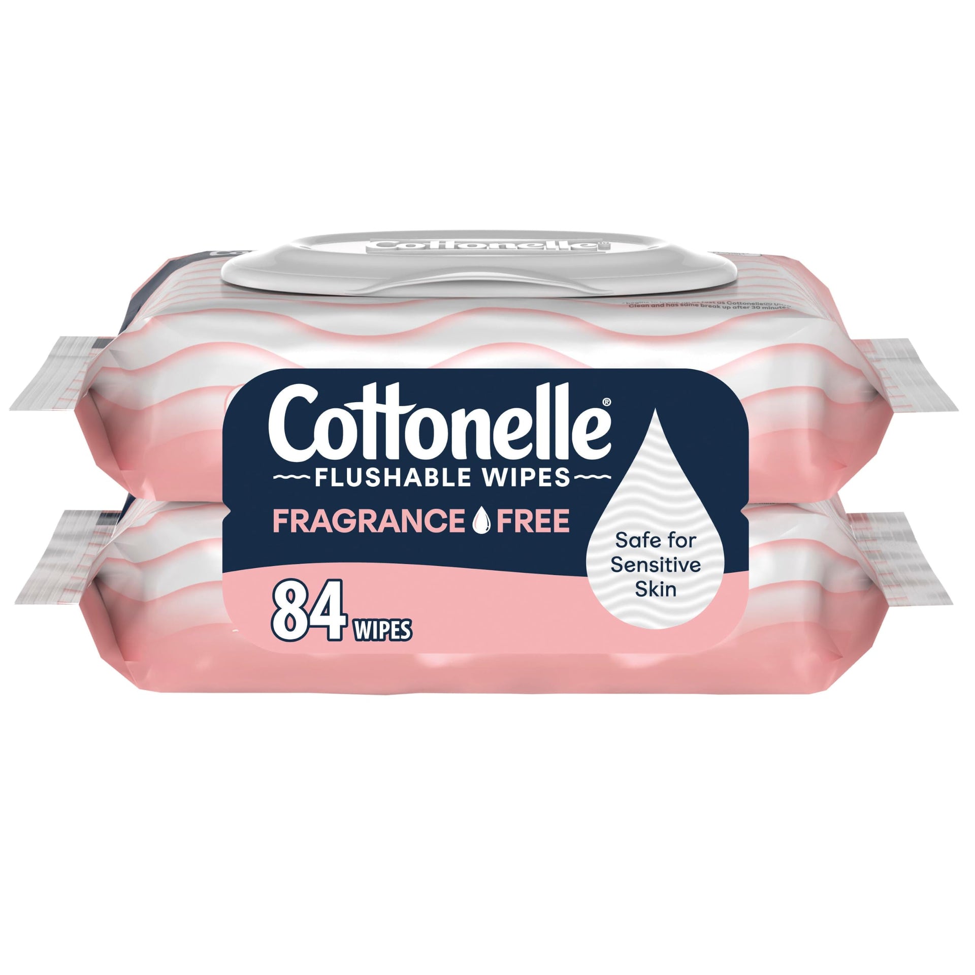 Fragrance Free Flushable Wet Wipes (84 Count)