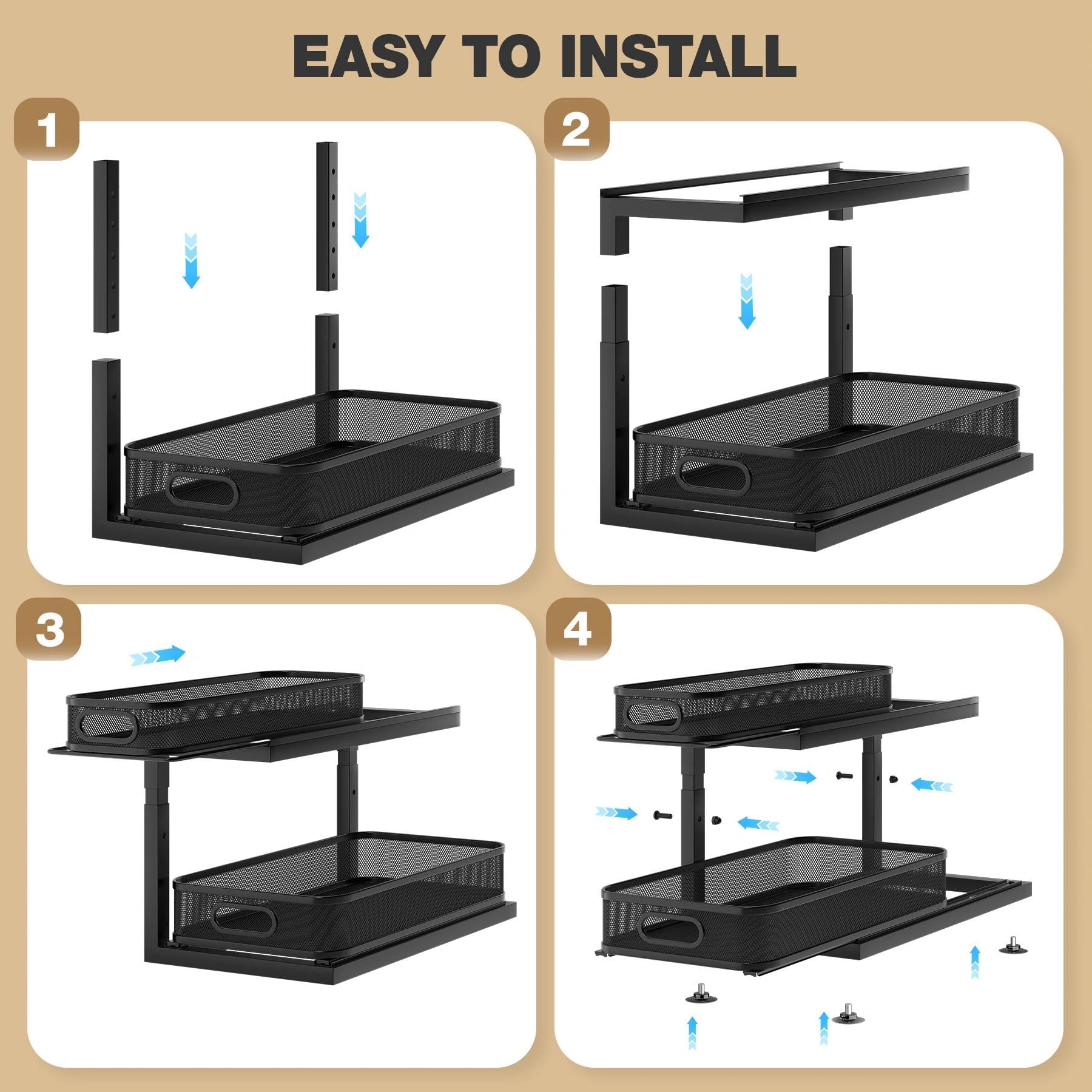 2 Pack 18.5 IN Depth Under Sink Organizer With Next (2 Count)