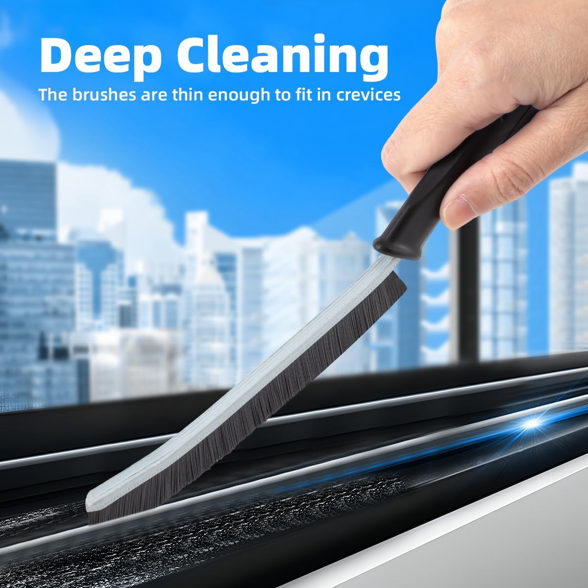 3Pcs Hard Bristle Crevice Cleaning Brush (3 Count)