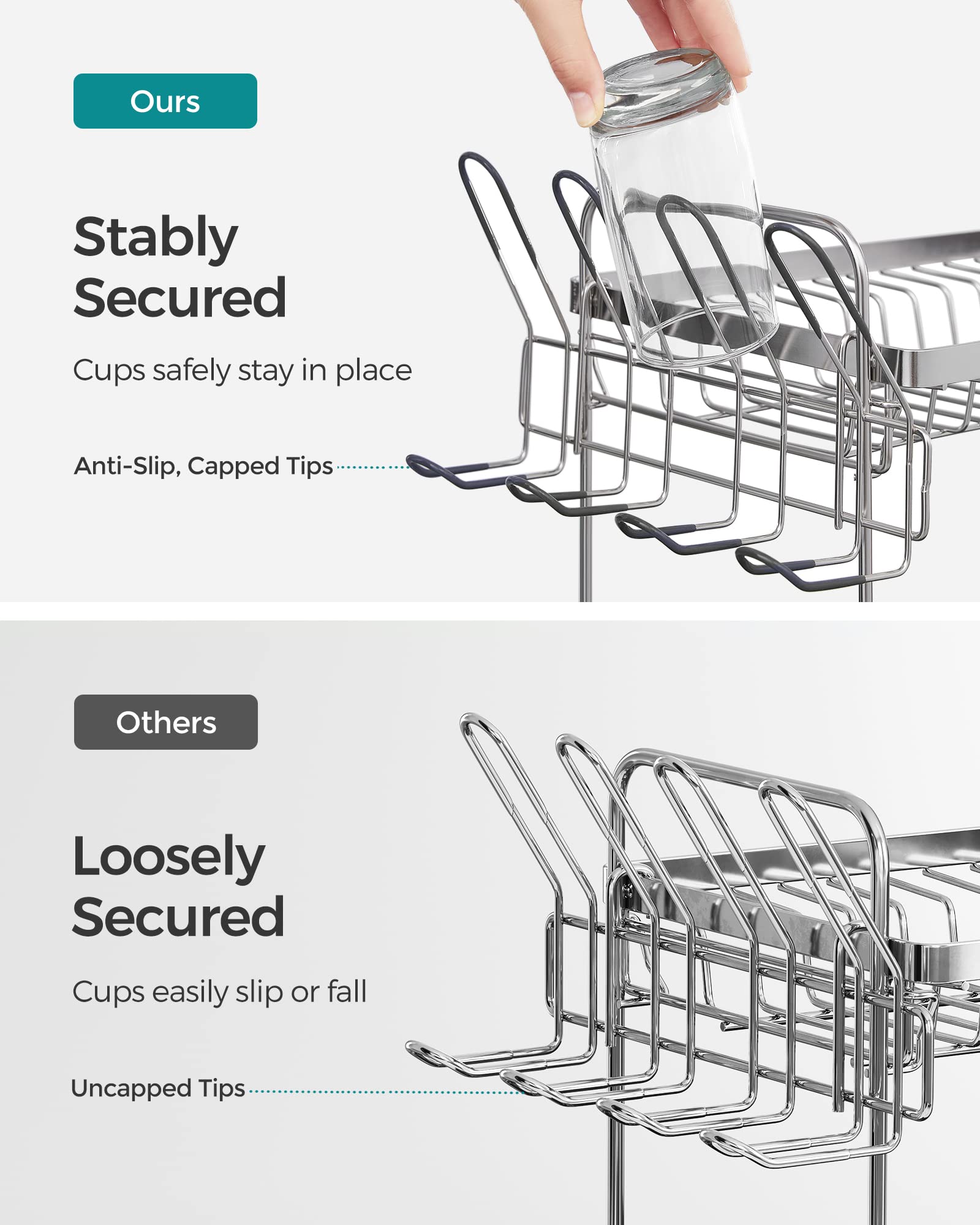 2 Tier Dish Drying Rack for Kitchen Counter