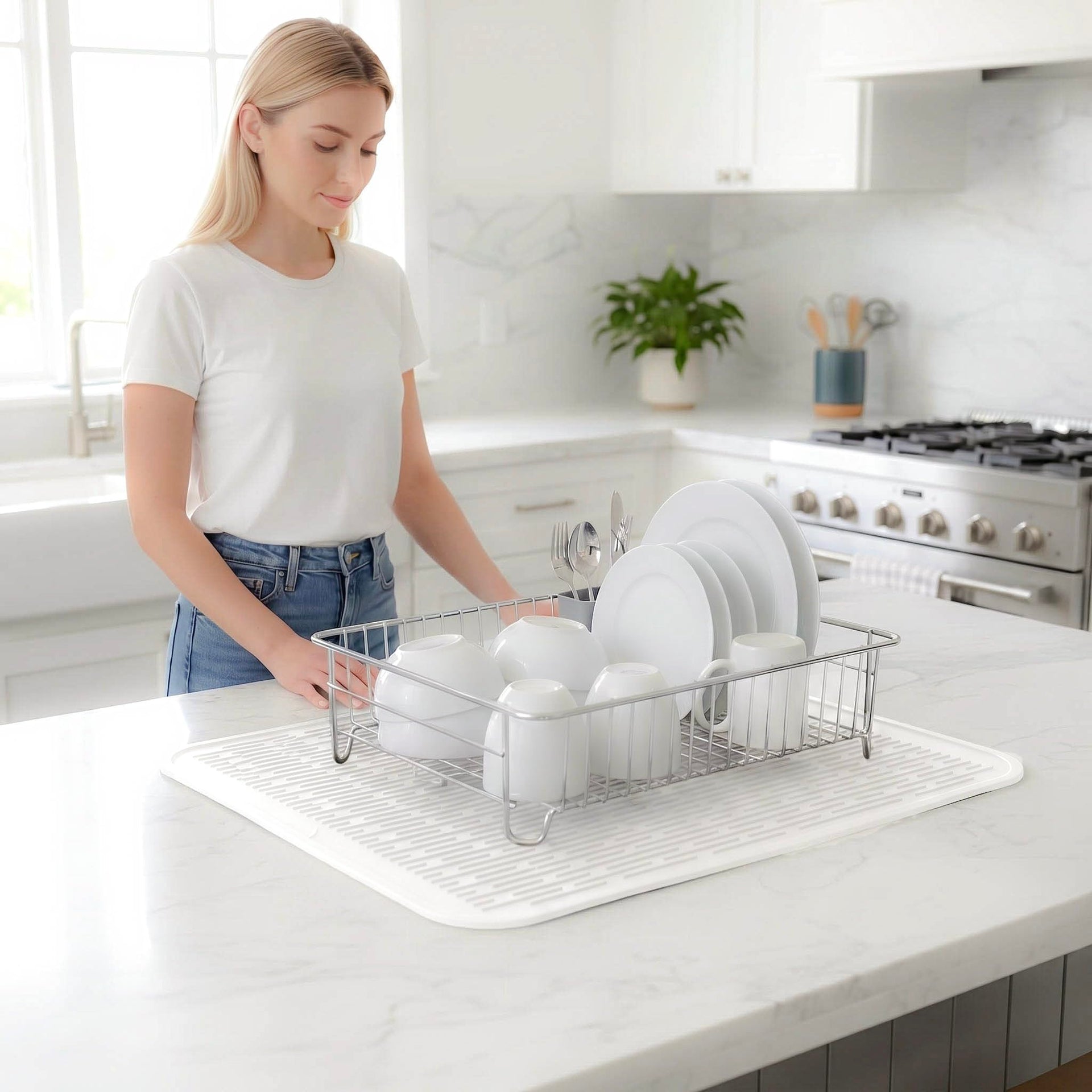 Silicone Dish Drying Mat for Multiple Usage
