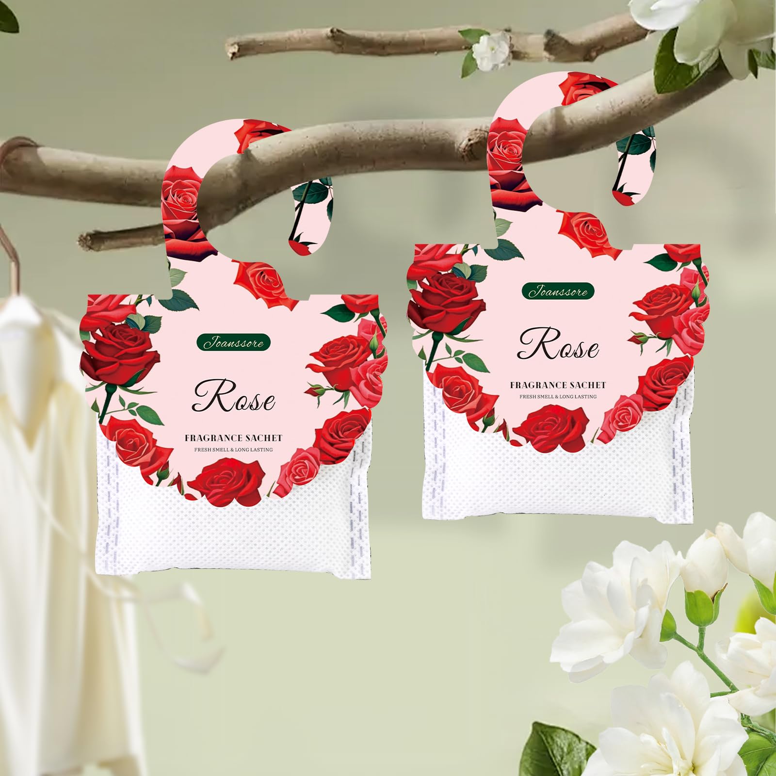15Pack Rose Scented Sachets for Drawers and Closets (7.93 Ounce)