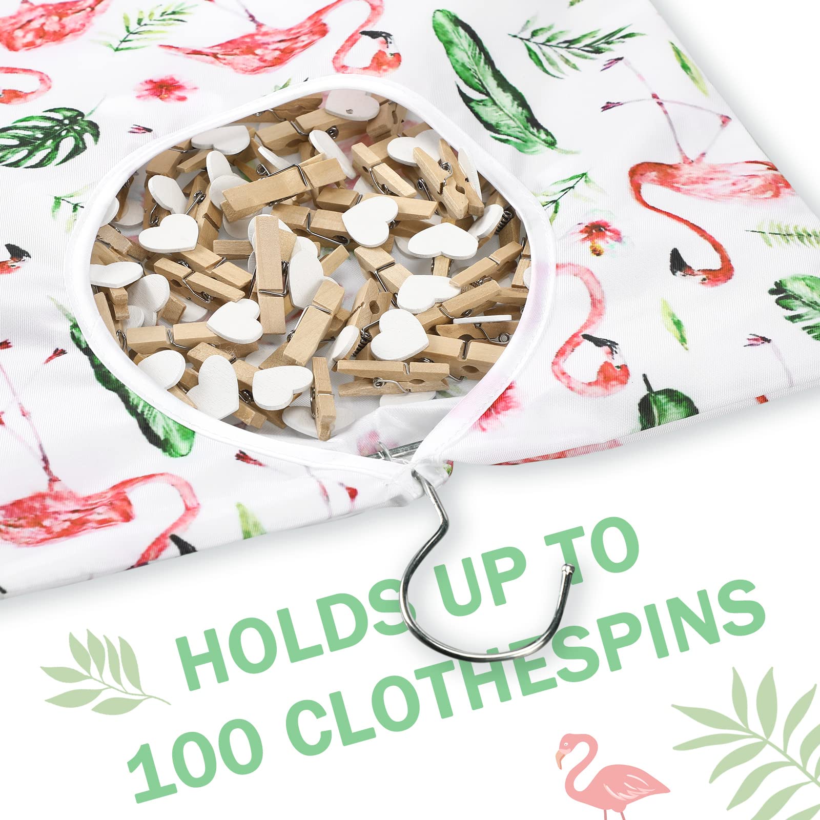 2 Pcs Clothes Pin Bag 15 X 11 In Clothespin Holder (2 Count)
