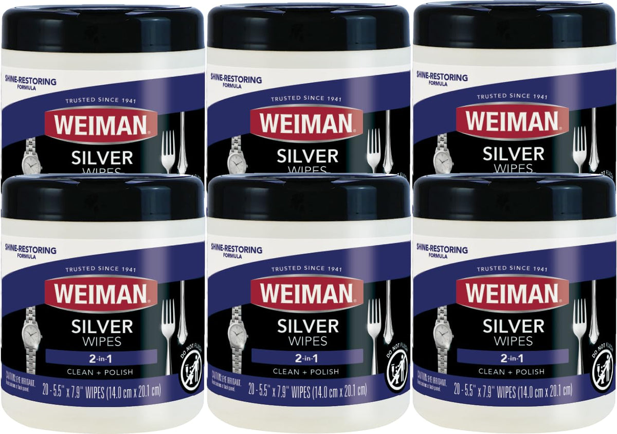 Silver Wipes Jewelry Wipes 6 Pack (120 Count)