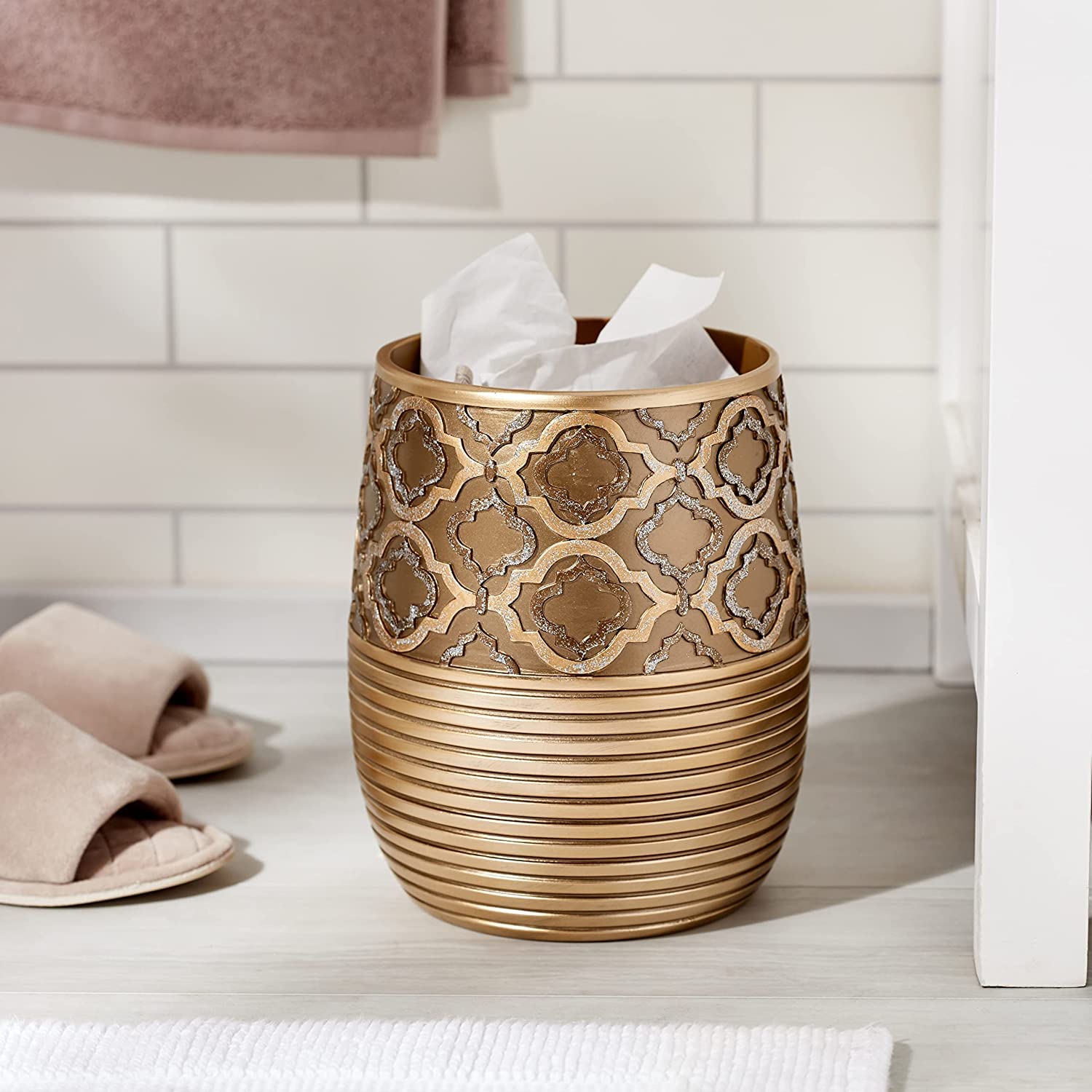 Decorative Trash Can for Bathroom