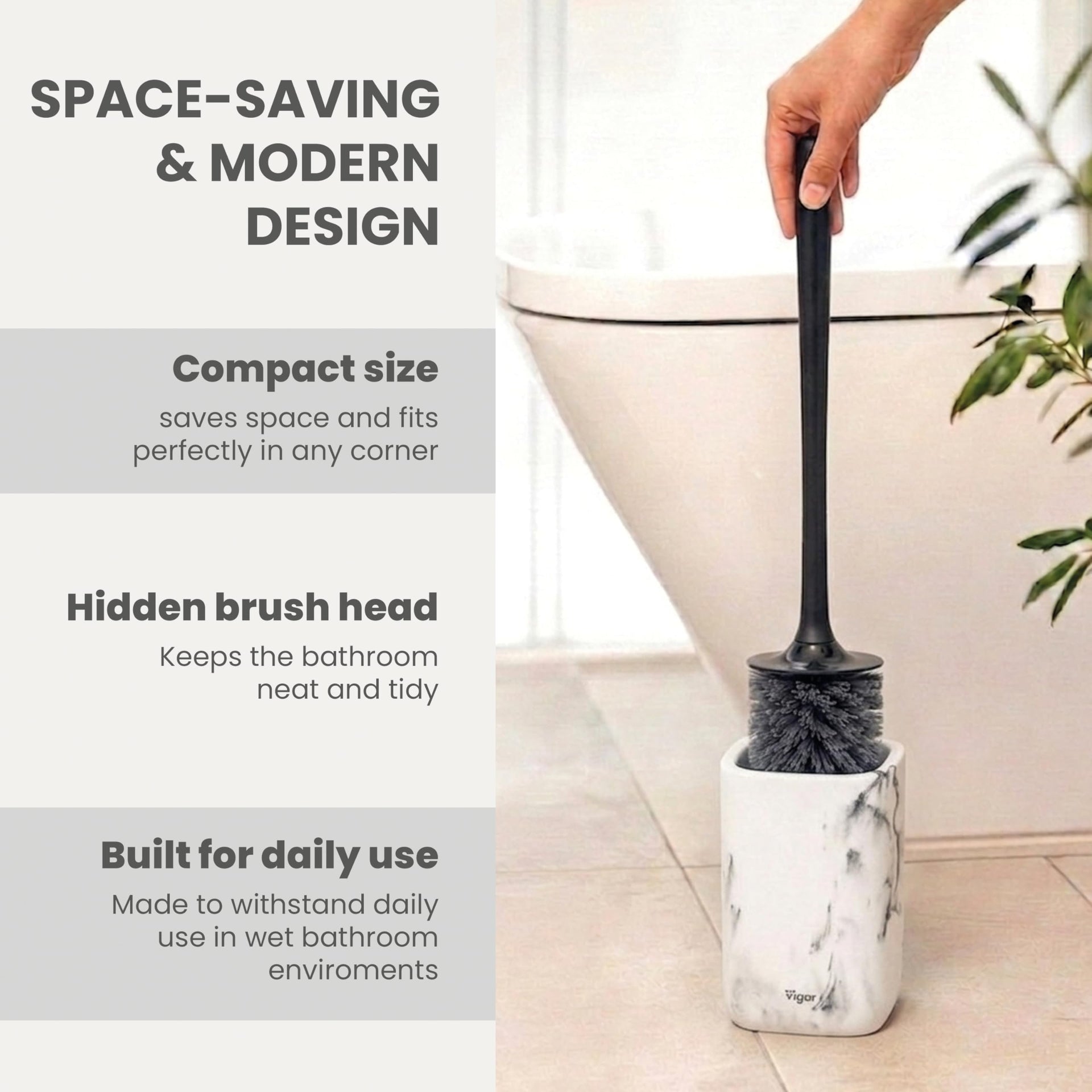 Zense Toilet Brush and Holder Set