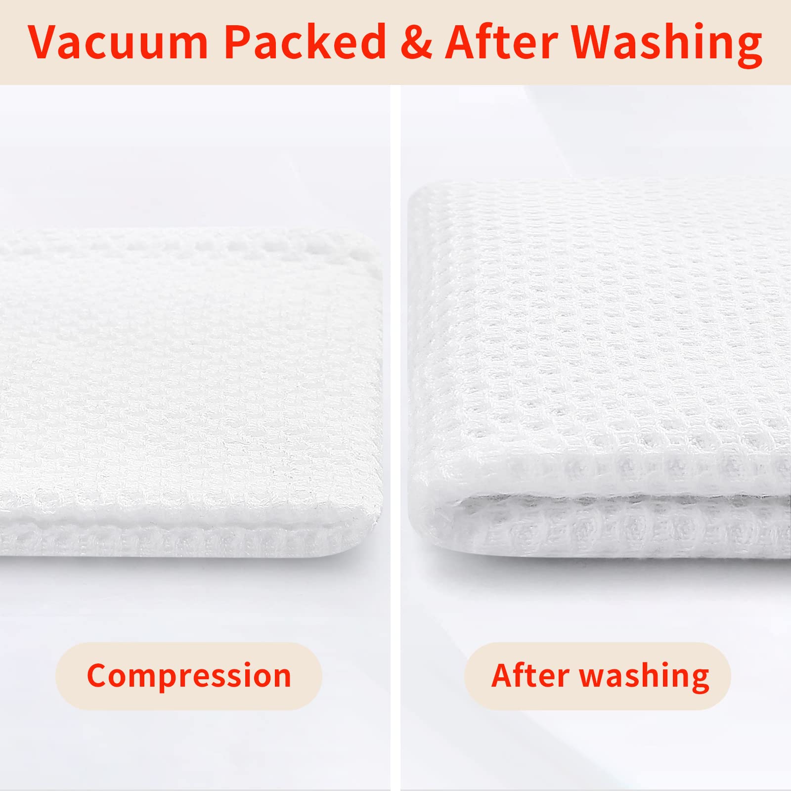 100% Cotton Waffle Weave Kitchen Dish Towels 6 (6 Count)