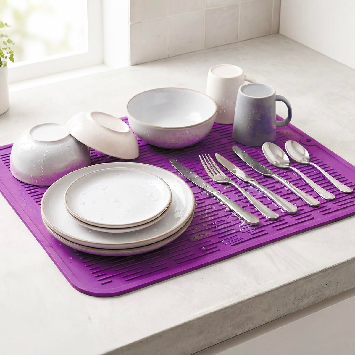 Silicone Dish Drying Mat for Multiple Usage