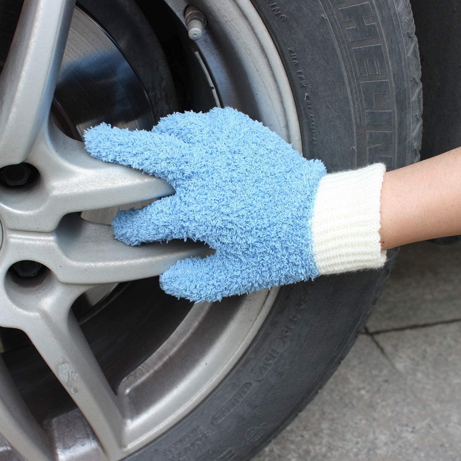 Microfiber Dusting Gloves House Cleaning Glove for Blinds (4 Count)