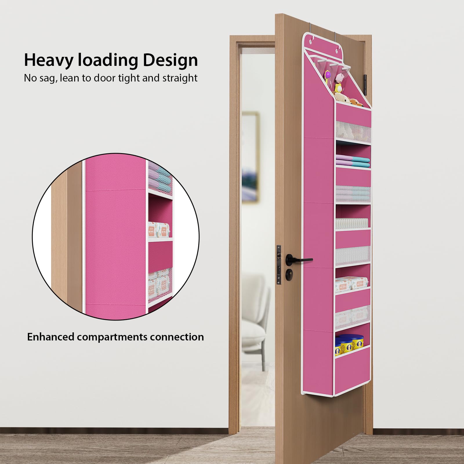 Fabric Over Door Hanging Organizer for Baby Nursery