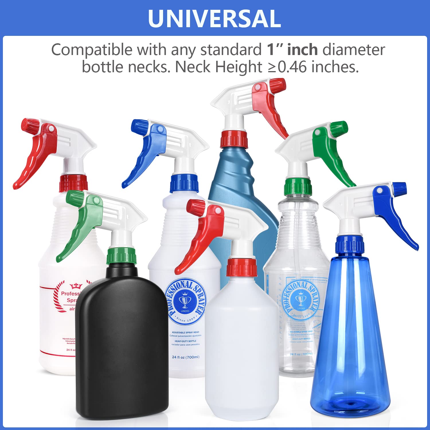 6 Pack Universal Spray Bottle Replacement Nozzle (6 Count)