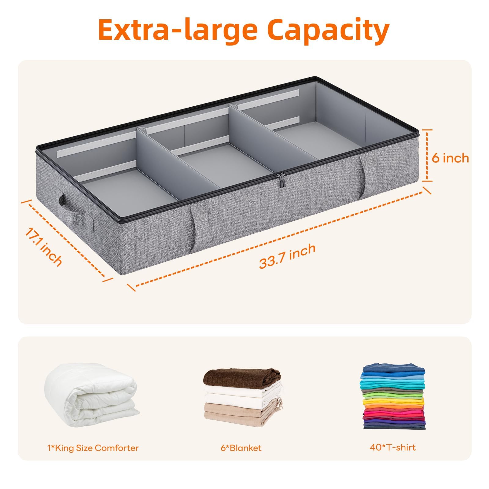 Side Supported Under Bed Storage Containers (2 Count)