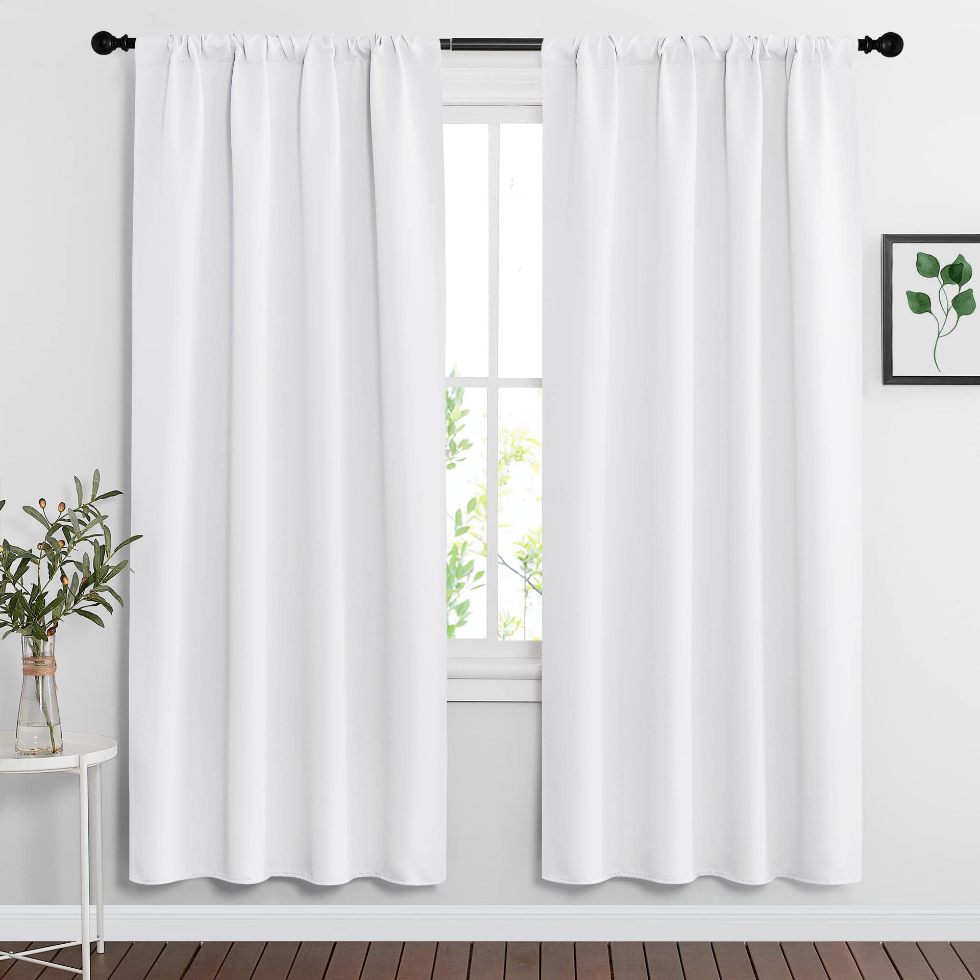 Curtains for Bedroom Living Room Nursery Office 72 inches Long (2 Count)
