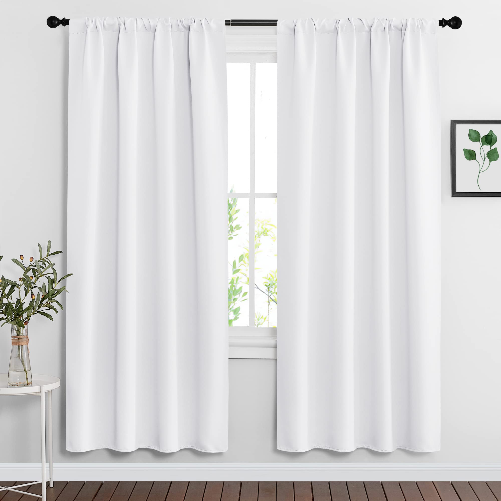 Curtains for Bedroom Living Room Nursery Office 72 inches Long (2 Count)