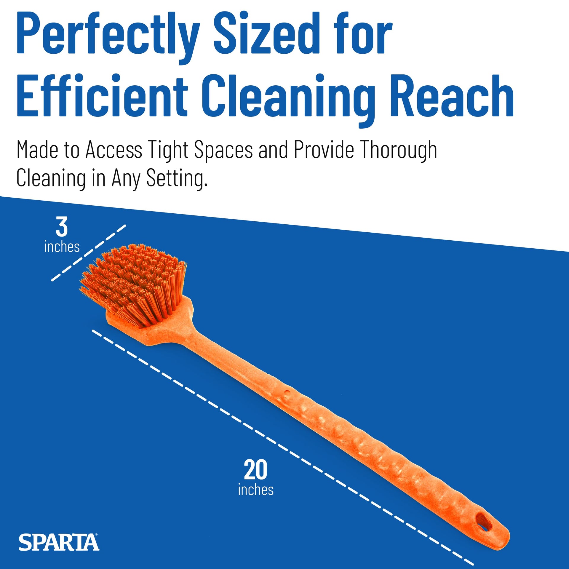 20" Floater Scrub Brush with Long Handle (6 Count)