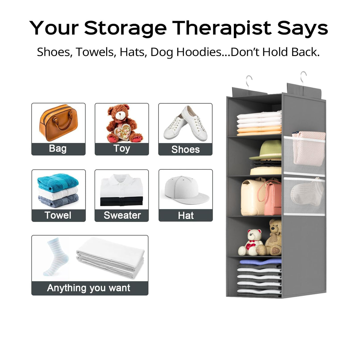 Deep Hanging Closet Organizers and Storage