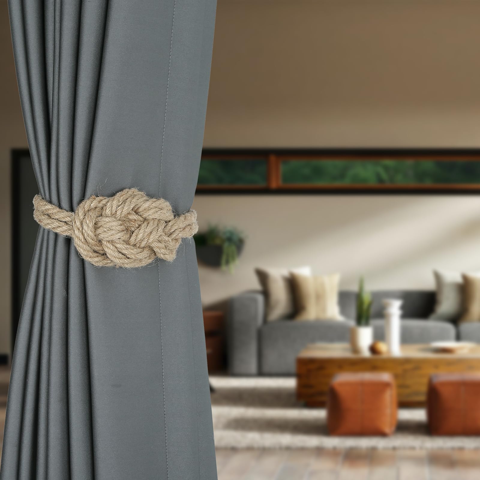 Jute Magnetic Curtain Tiebacks