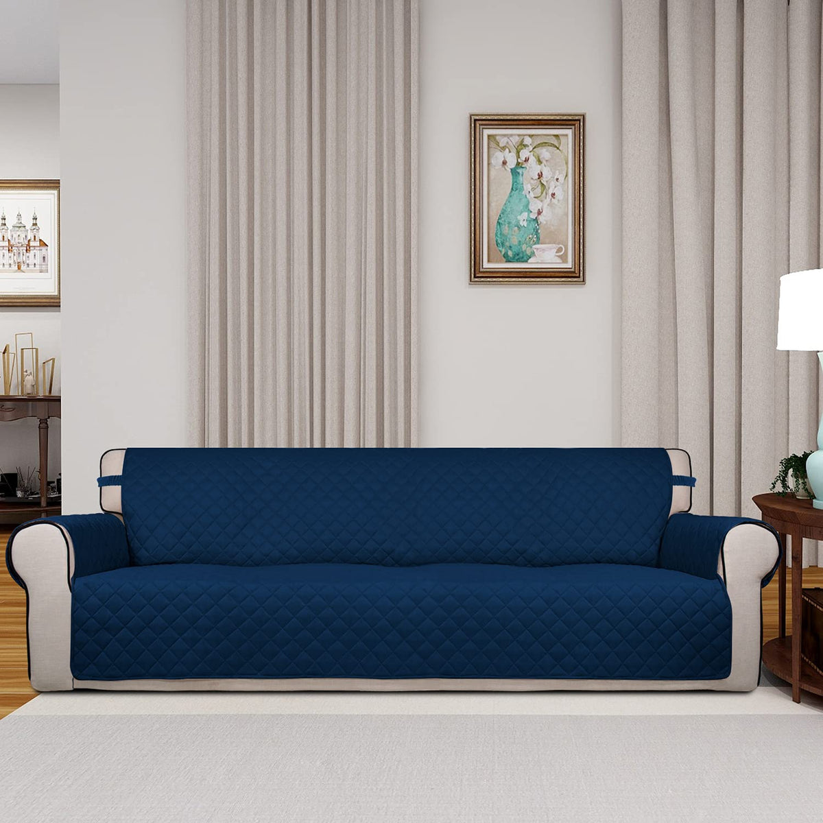 Reversible Quilted Couch Covers for Dogs Sofa Cover 4 Seater 88"