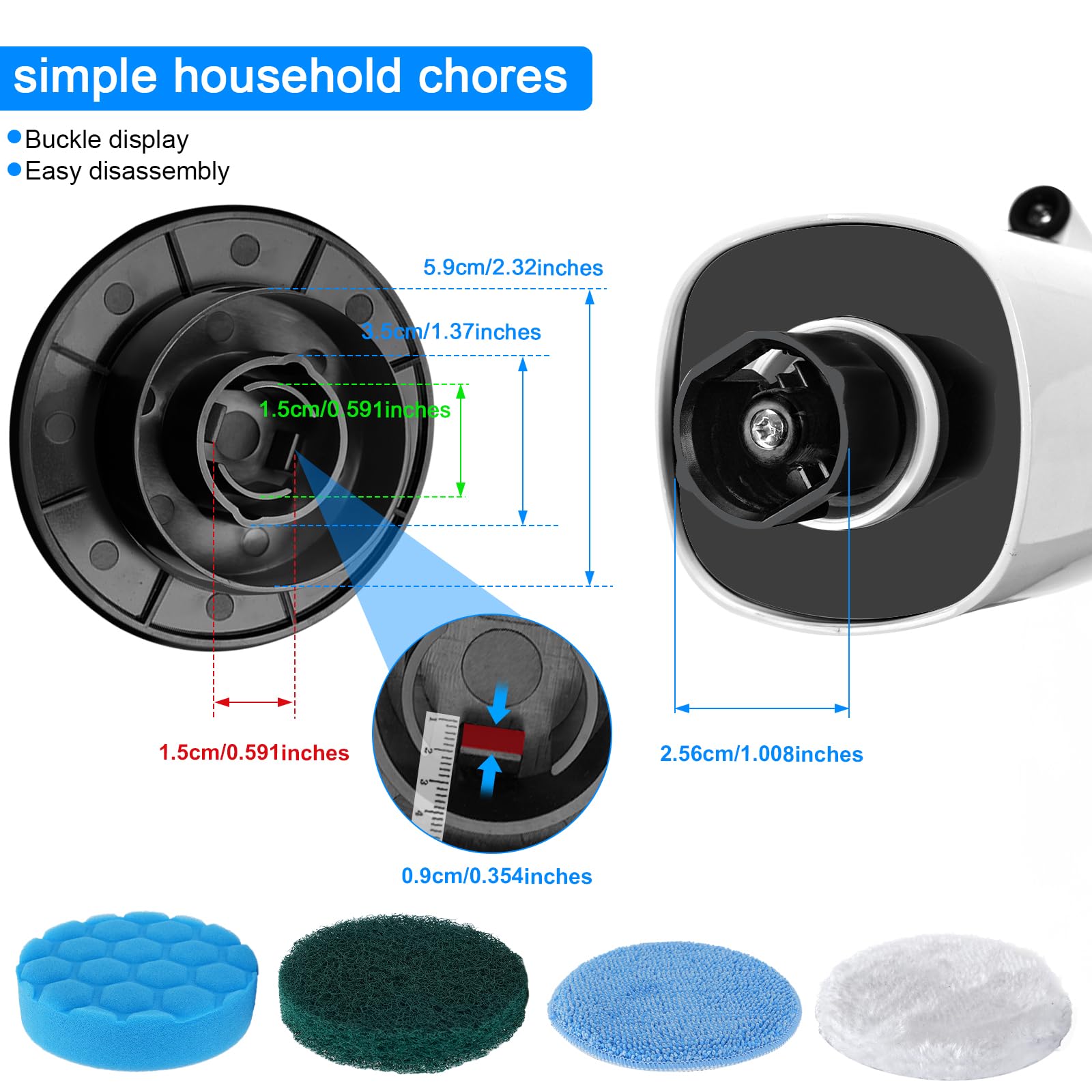 Electric Spin Scrubber Brush Heads Set (12 Count)