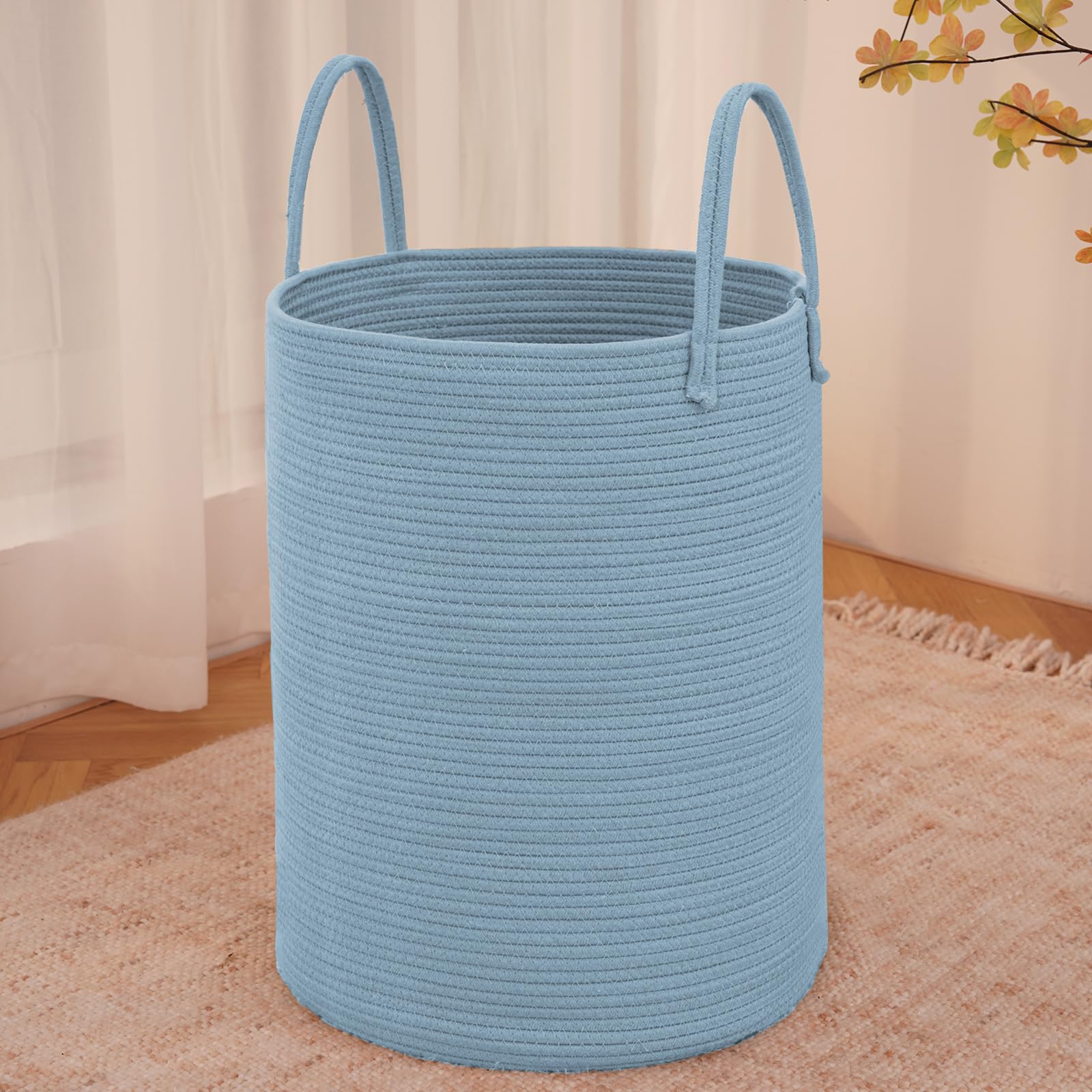 60L Cotton Rope Laundry Basket Hamper