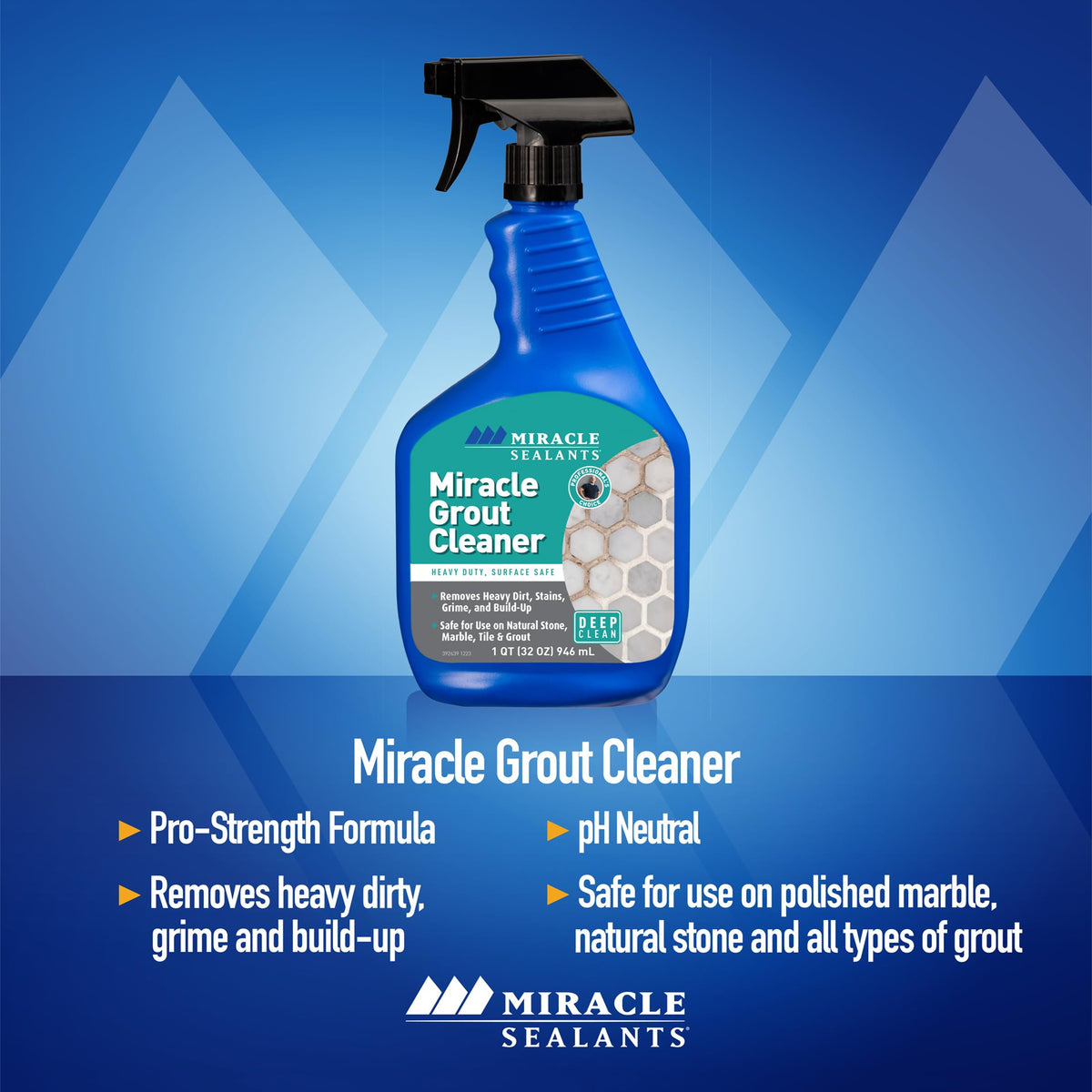 Heavy Duty Grout Cleaner Spray for Tile & Stone (32 Fl Oz)