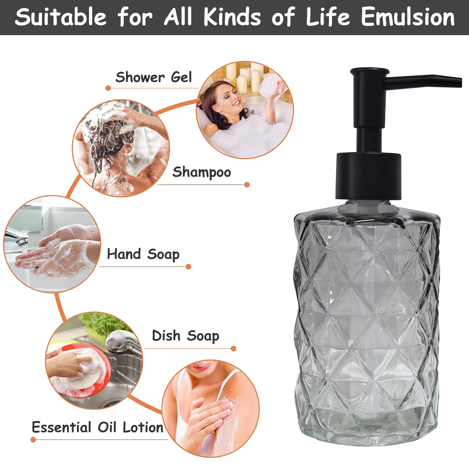 Crystal Glass Soap Dispenser
