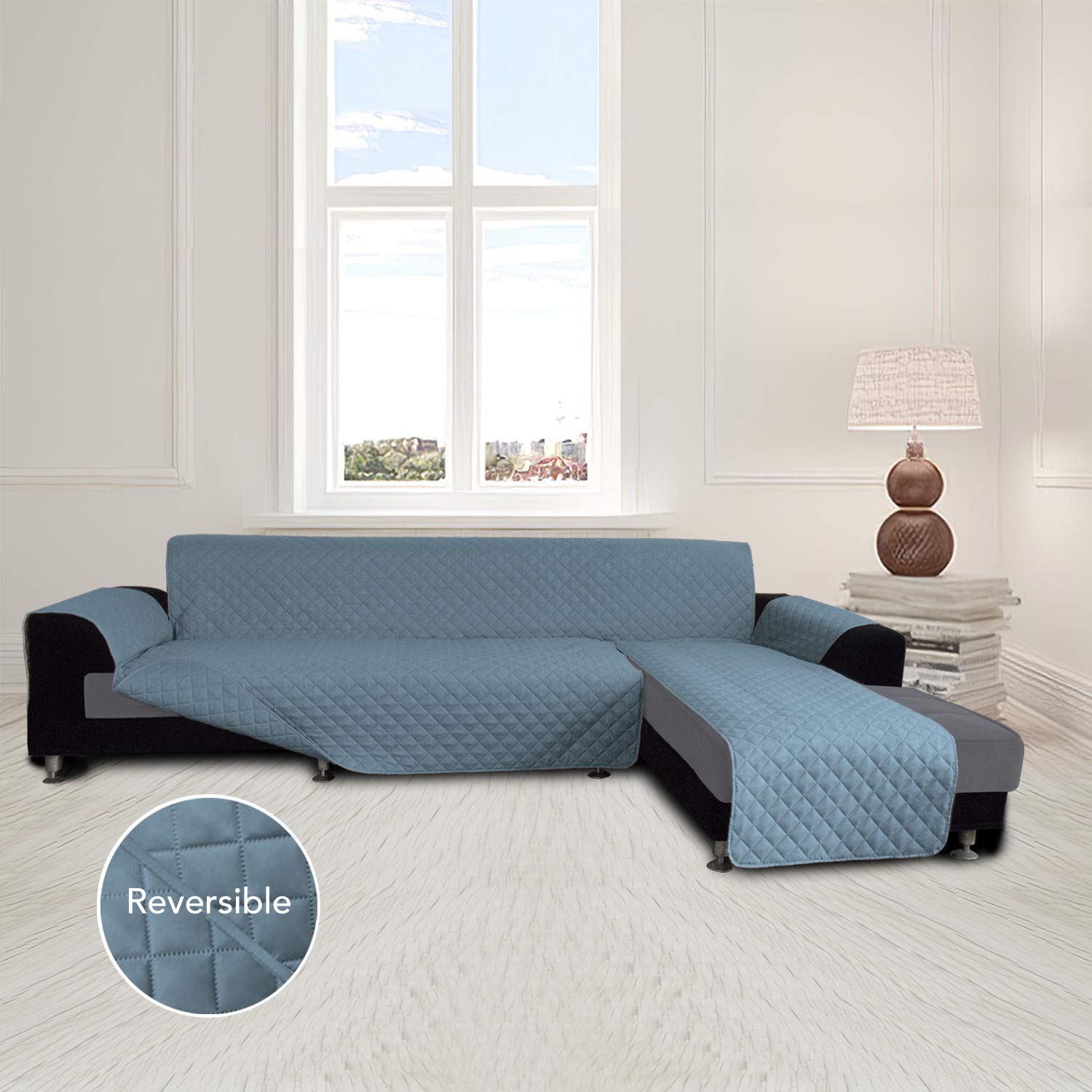 Reversible L Shape Sectional Couch Cover