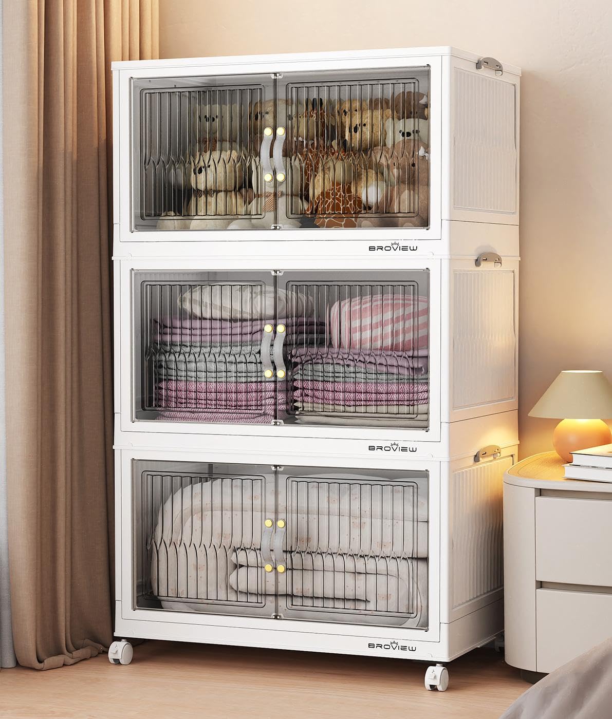 240Qt Stackable Storage Bins with Lid (3 Count)