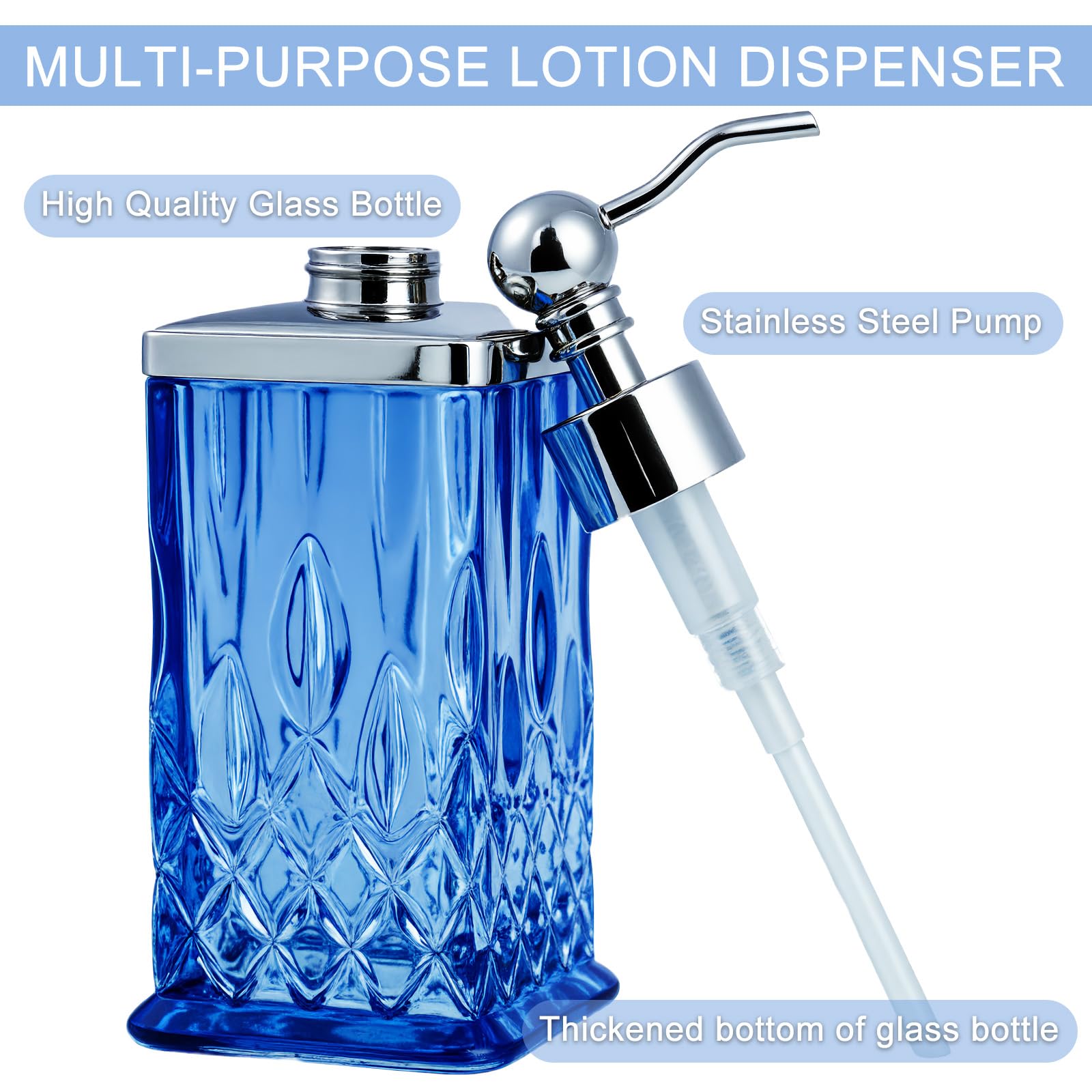 10Oz Blue Soap Dispenser