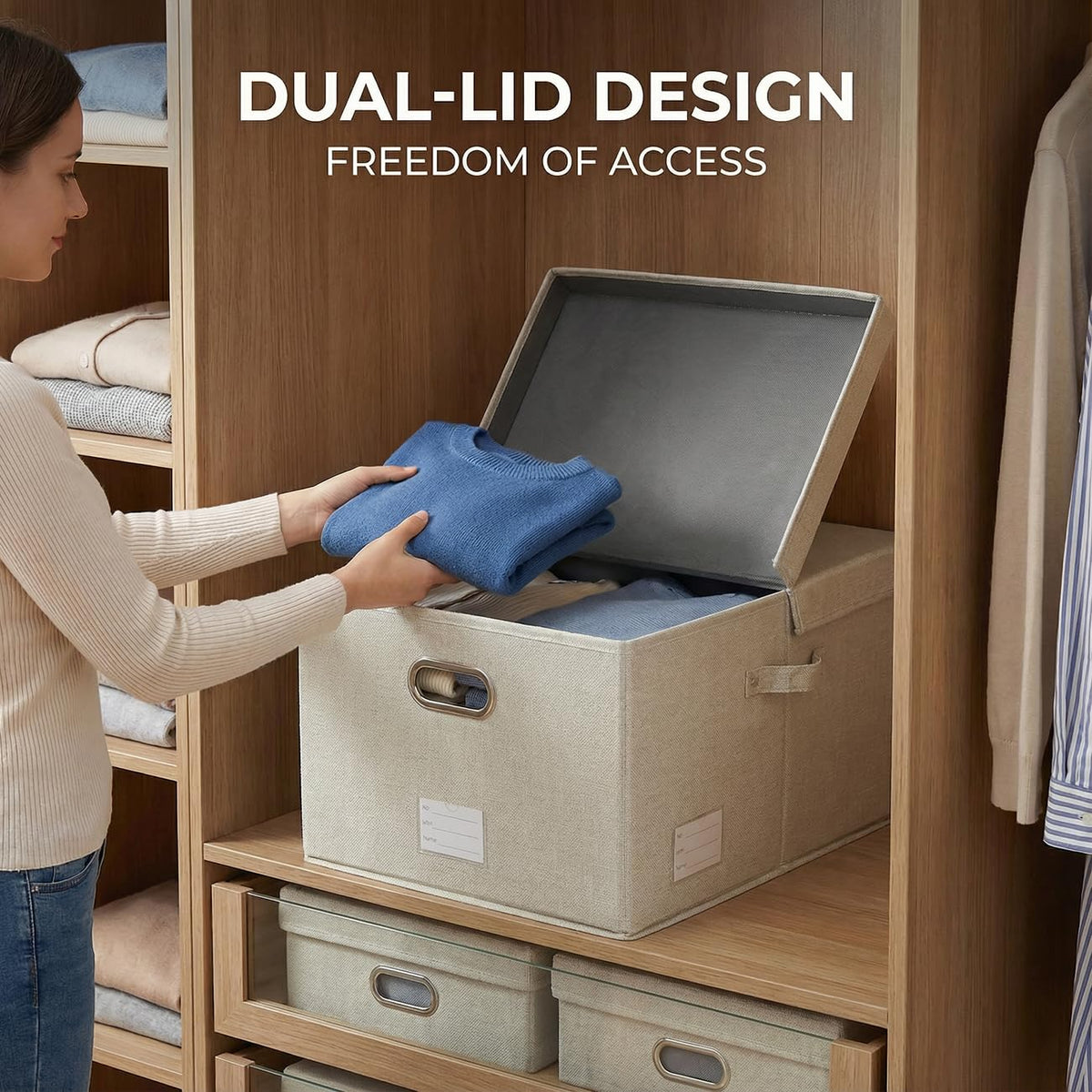 Storage Bins with Lids [3 (3 Count)