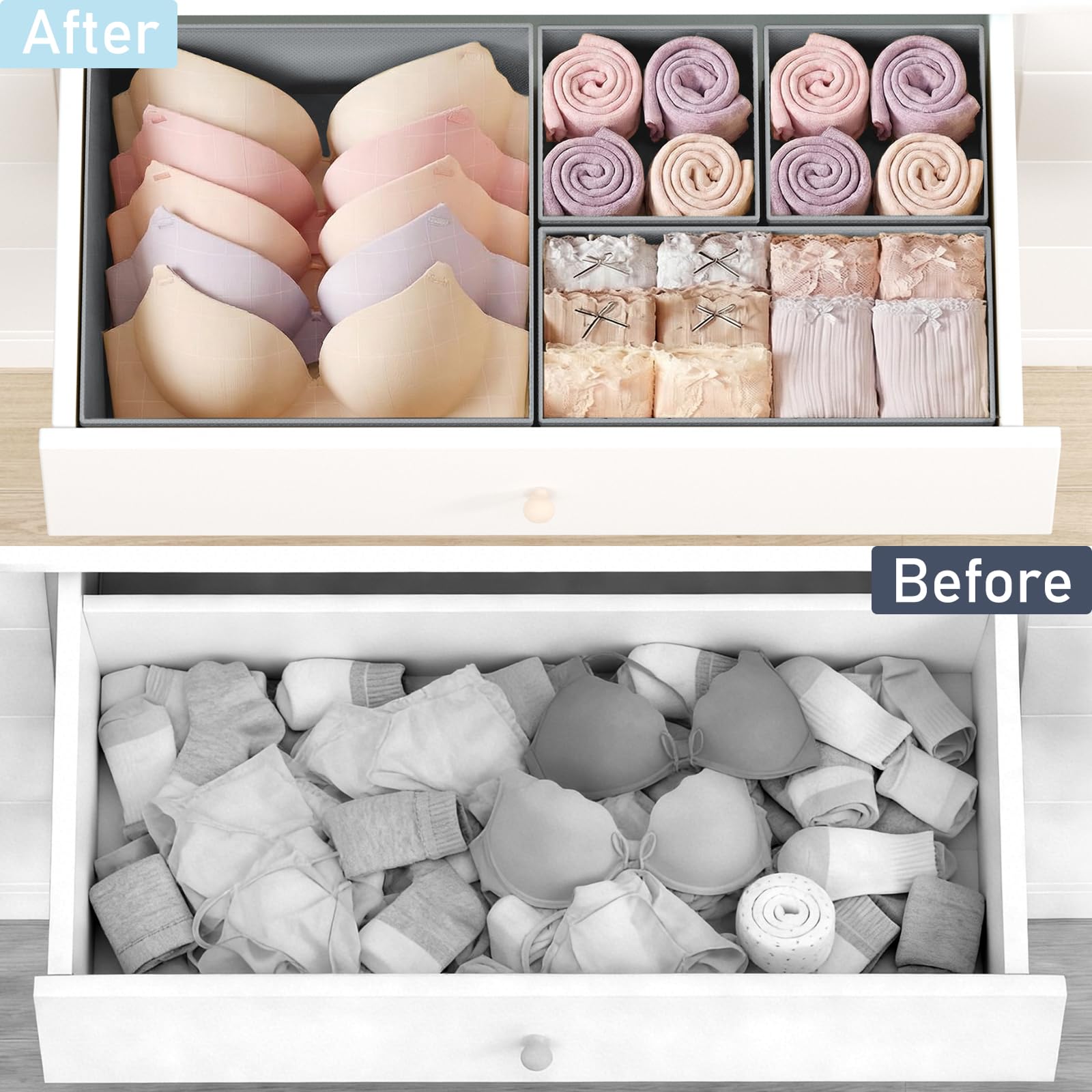 Drawer Organizer Clothes (21 Count)