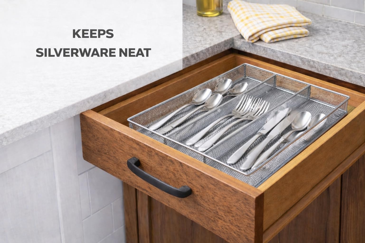 Metal Silverware Organizer for In